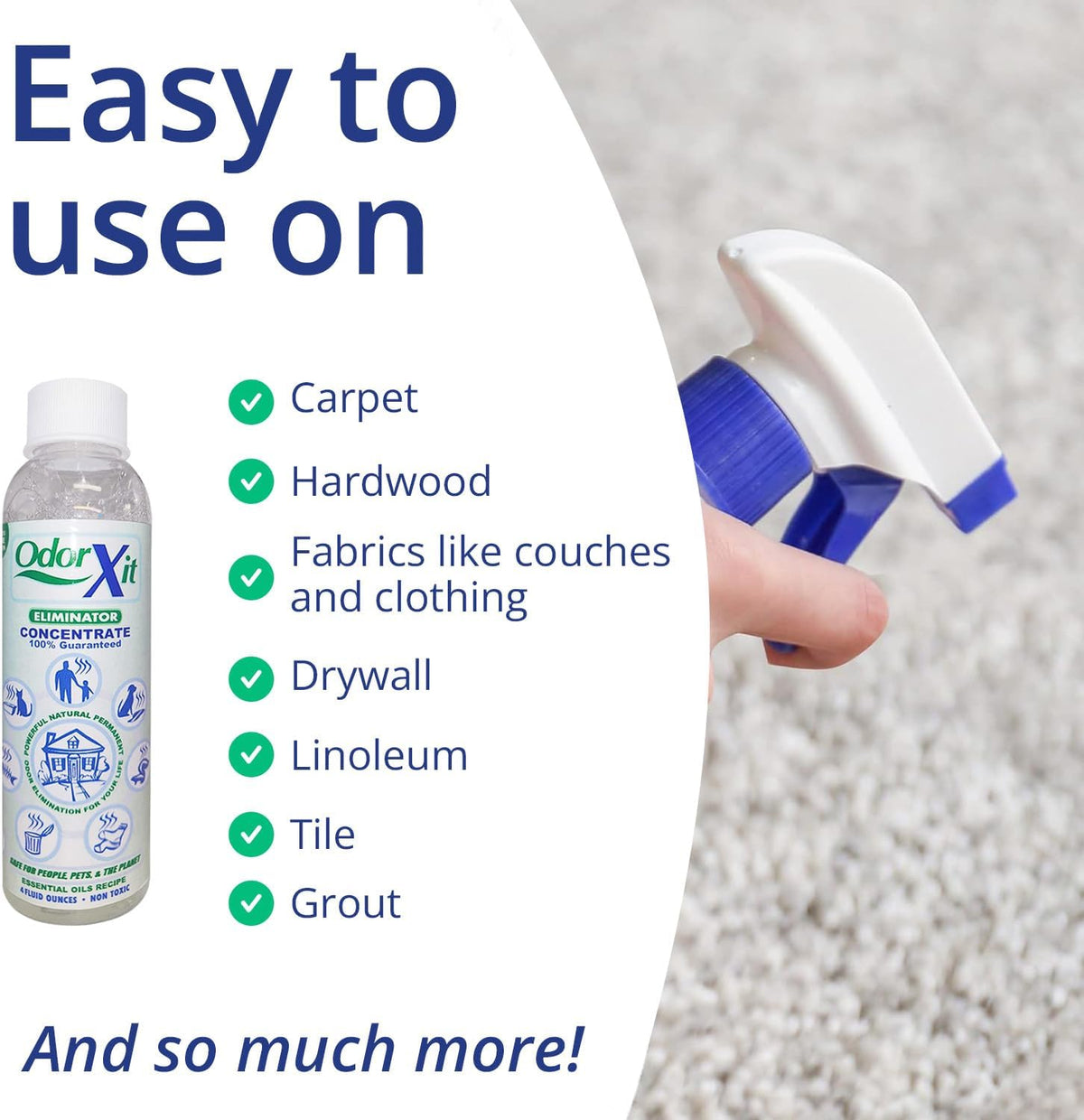 Concentrated Pet Urine Odor Eliminator, Ideal for Cat, Dog Poo and Urine Smell, Versatile & Natural