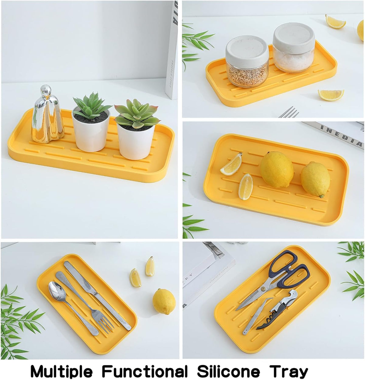 Silicone Kitchen Sink Organizer Tray for Multiple Usage,Easy Clean,Eco-Friendly Sponges Holder for