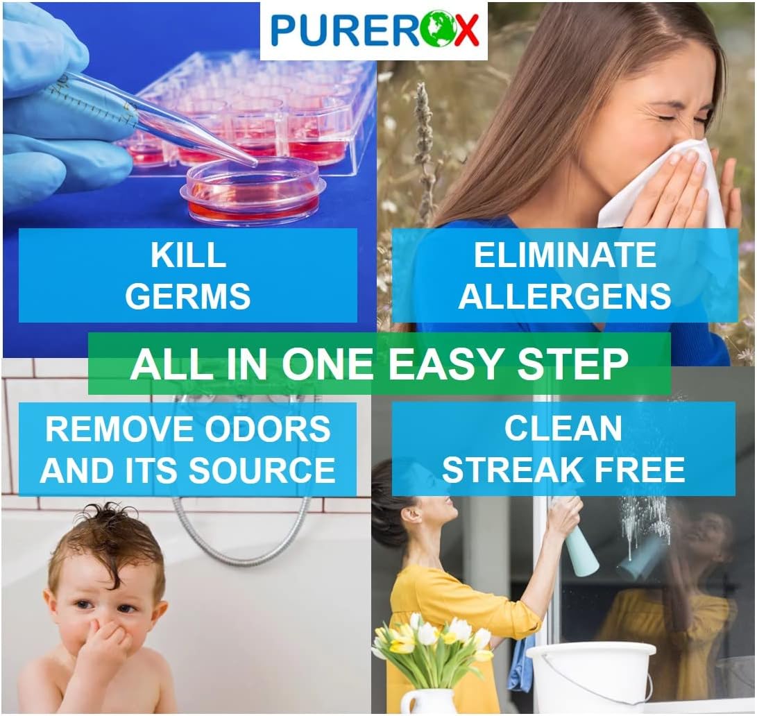 disinfectant (16oz, 2pk) Eliminate 99.9999% MRSA, Norovirus, Viruses, Fungus, Bacteria. Hospital
