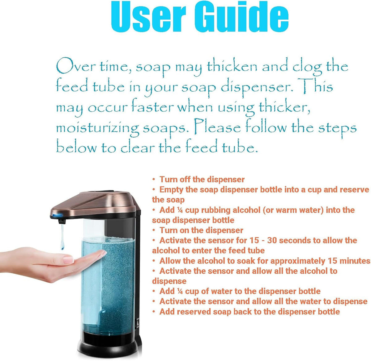 Secura 17oz Automatic Liquid Soap Dispenser, Touchless Battery Operated Hand Soap Dispenser with