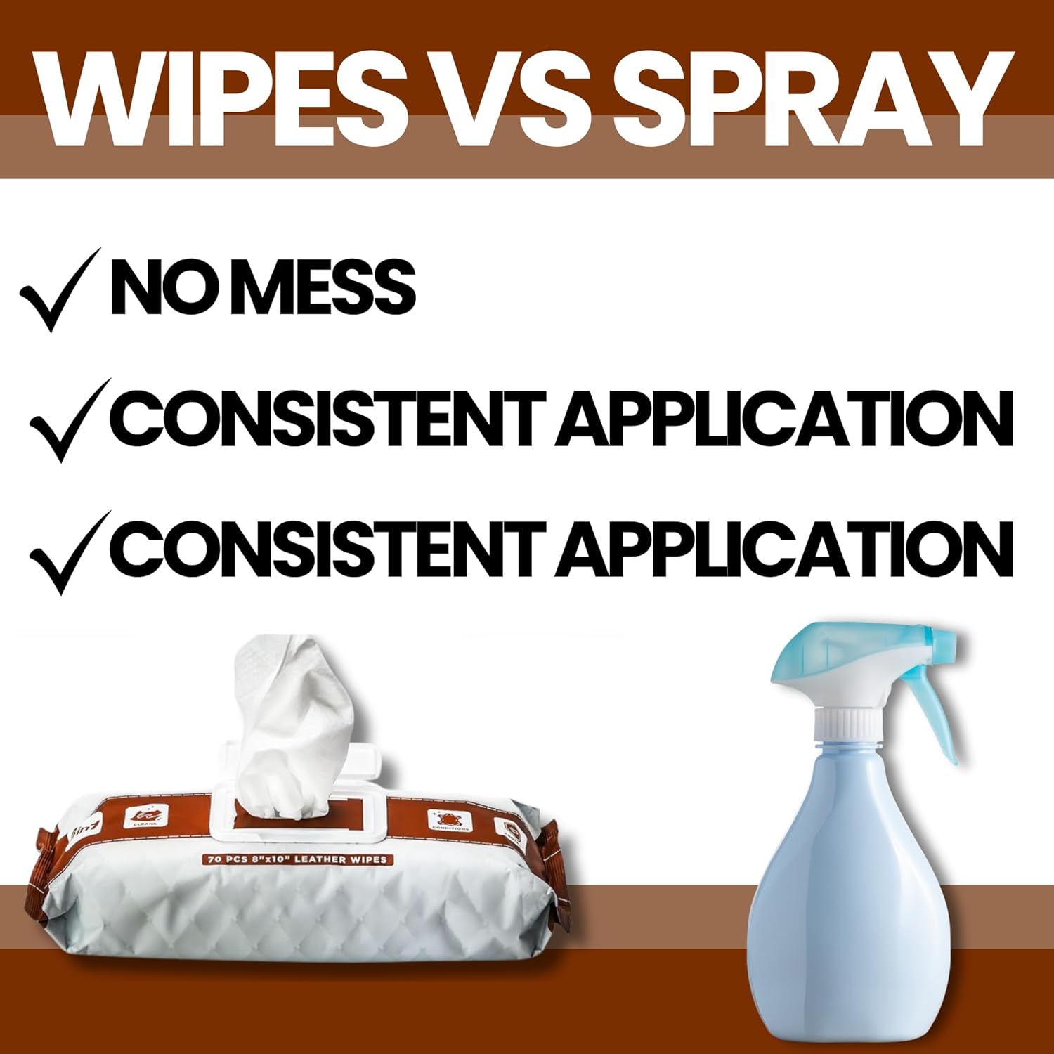 Venture Wipes Leather Cleaner Wipes - Clean, Condition, & Protect - Cleansing Wipes for Interior