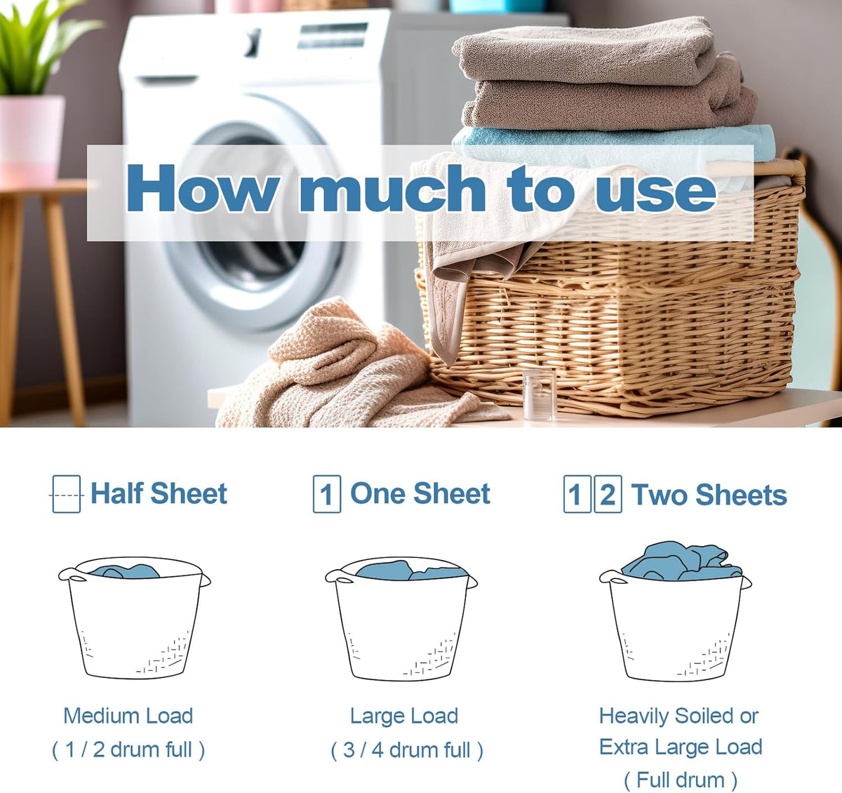 Laundry Detergent Sheet, Eco-Friendly & Hypoallergenic Wash Strips, Natural Ingredients