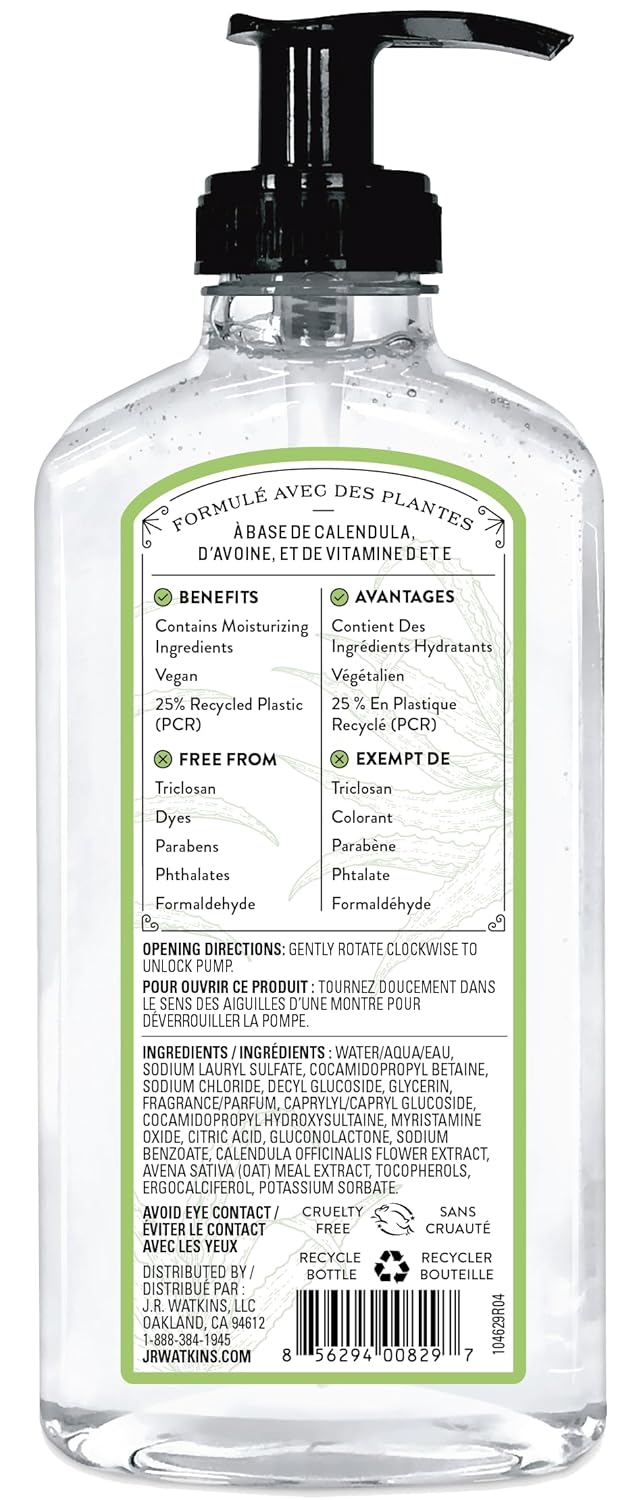 J.R. Watkins Gel Hand Soap, Scented Liquid Hand Wash for Bathroom or?Kitchen, USA Made and Cruelty