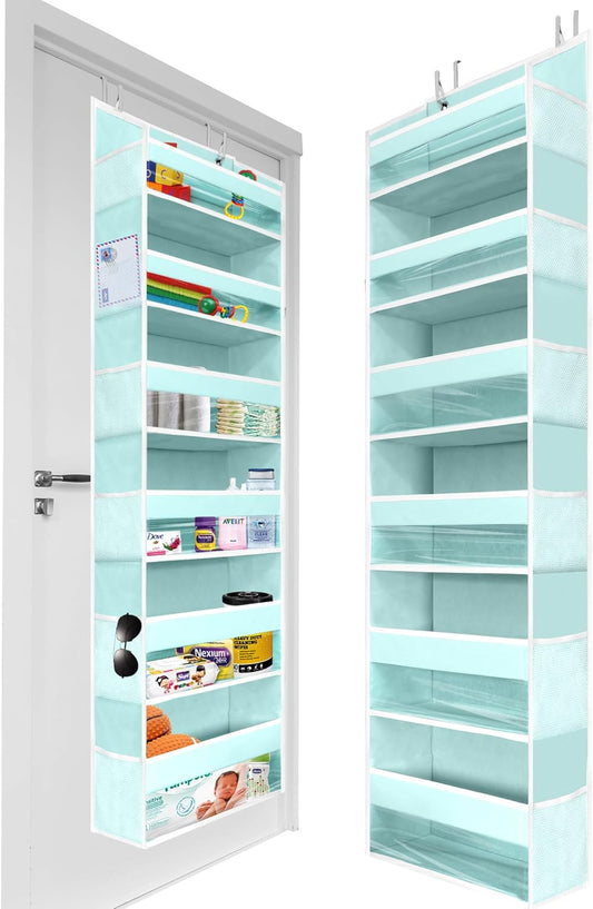 HOMELUX THEORY 1 PC Heavy Duty Over the Door Organizer 55x14x6.7, 6 Large Front & 12 Side Pockets