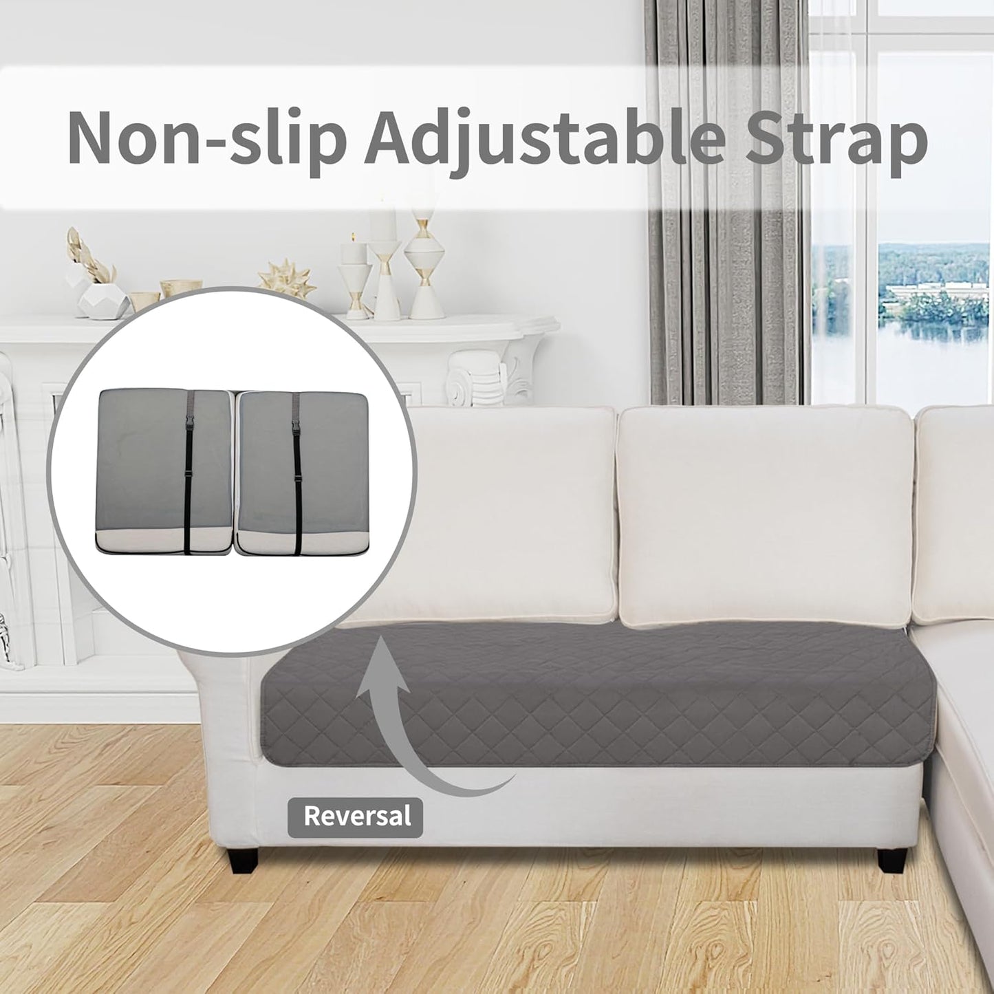 Easy-Going Sectional Couch Covers for Dogs L Shape Sofa Cover Reversible Sofa Slipcover Chaise