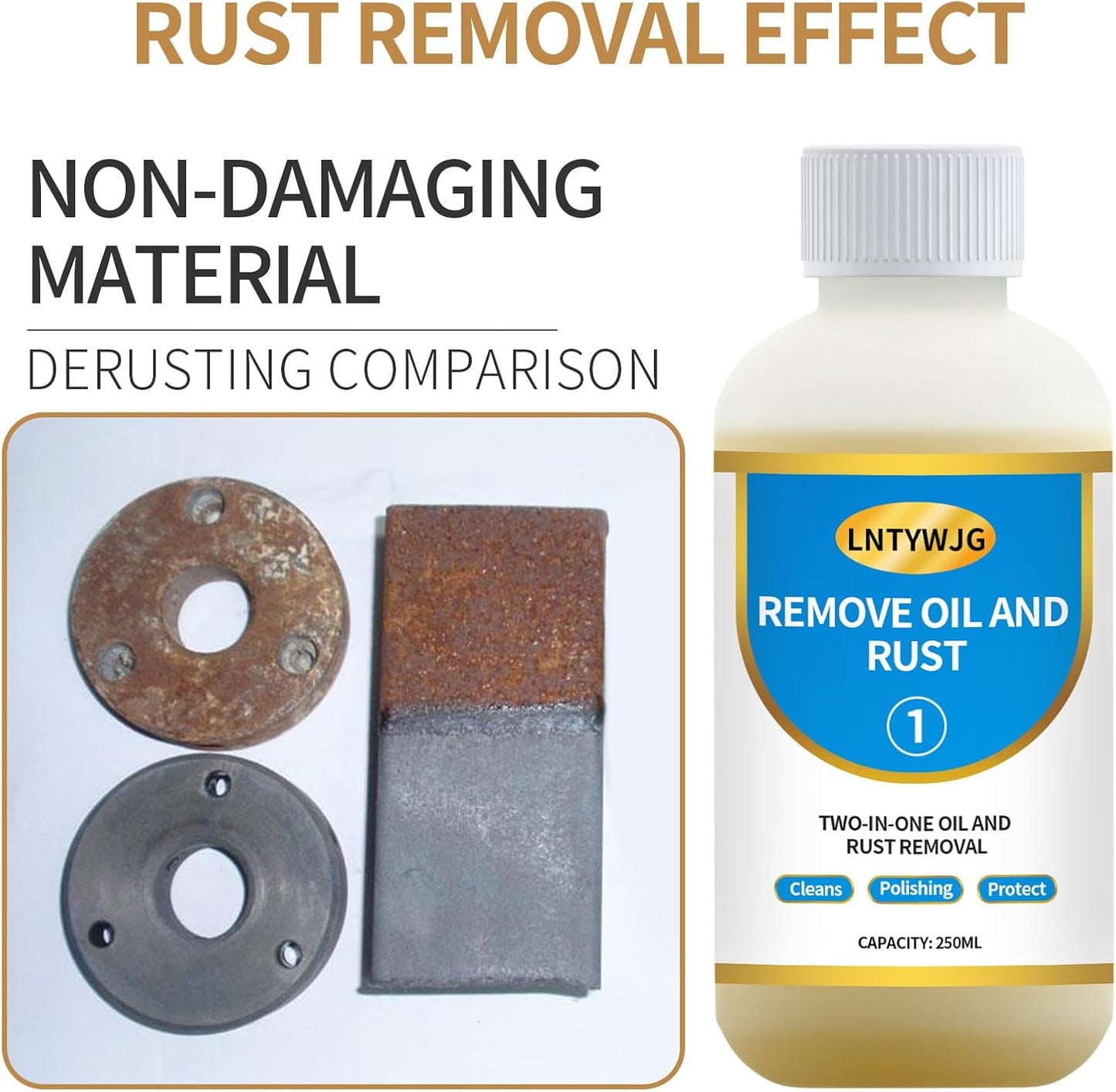 Industrial Strength Rust Remover, Penetrating Rust Removal for Steel, Stainless Steel, Wrought