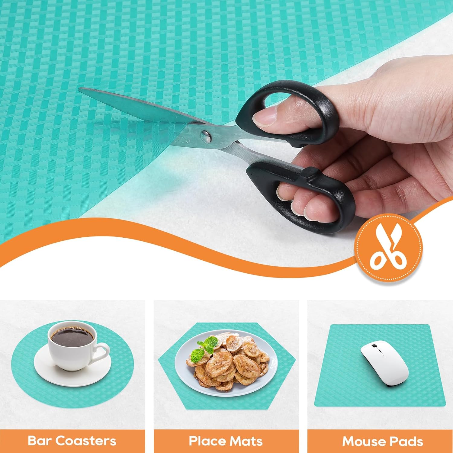 Fridge Liner Shelf Liners for Kitchen Cabinet Refrigerator Liners Waterproof & Oil-Proof Kitchen