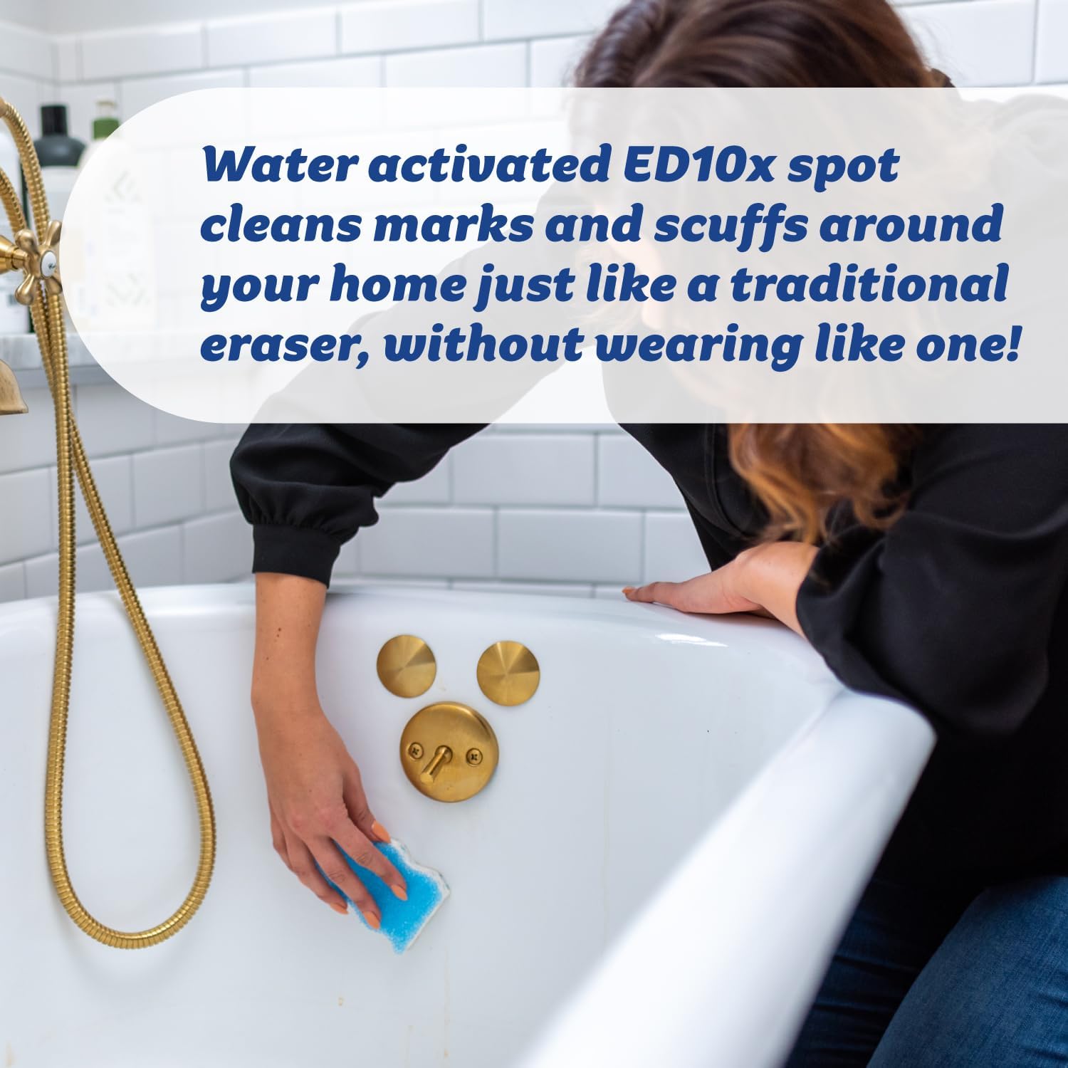 Scrub Daddy Eraser Sponge - 10x More Durable Than Traditional Erasers with Scrubbing Gems - Removes