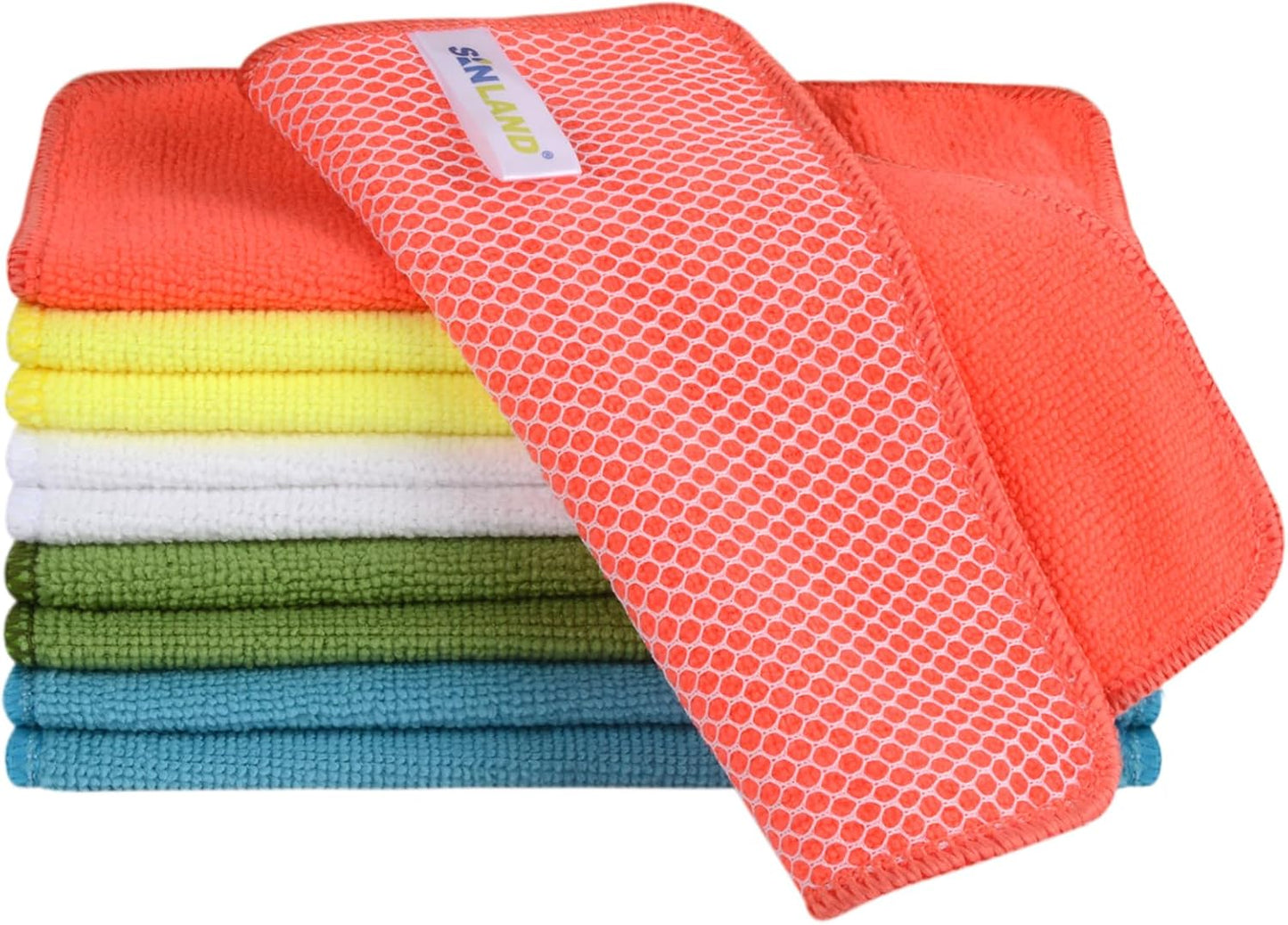 SINLAND Microfiber Dish Cloth for Washing Dishes Dish Rags Best Kitchen Washcloth Cleaning Cloths