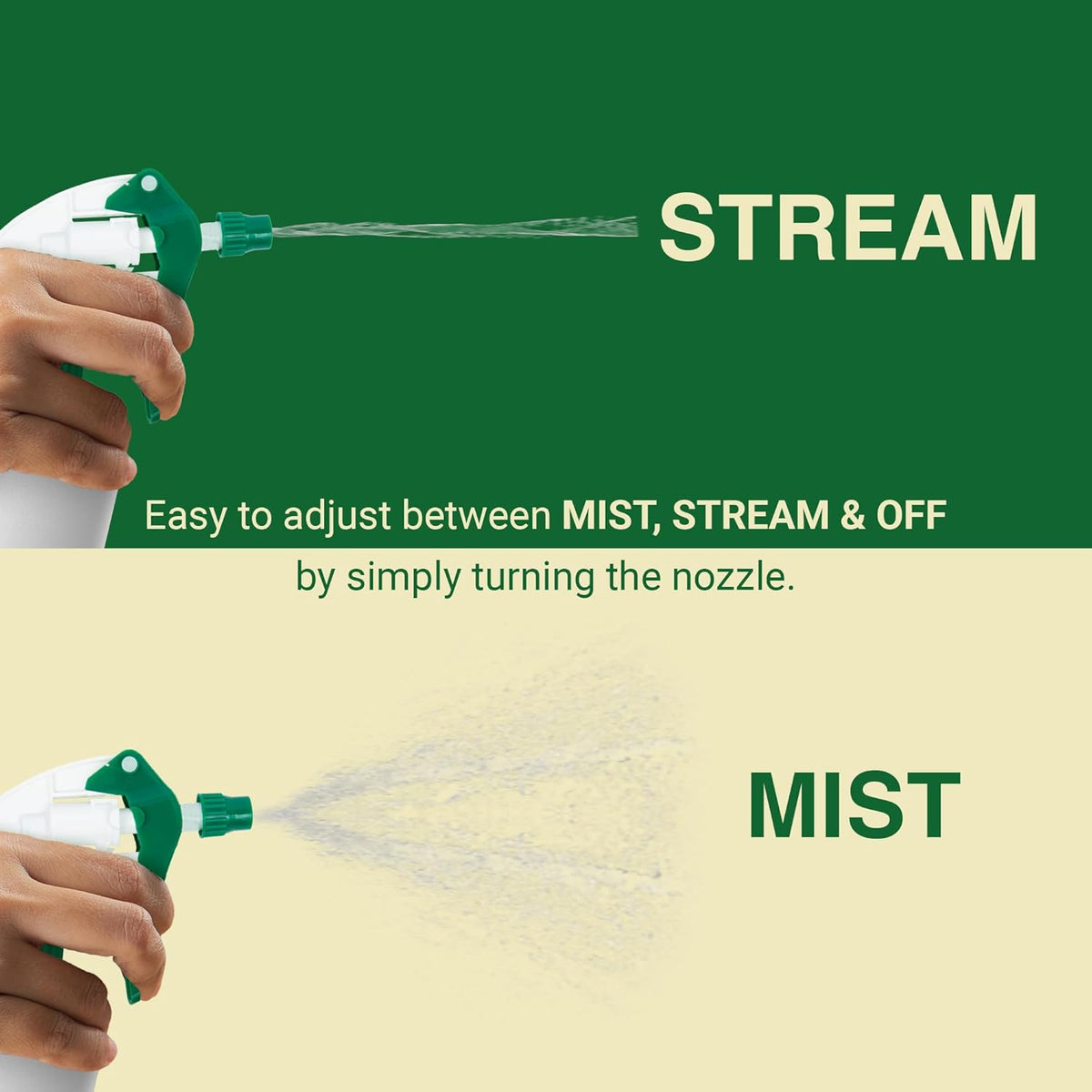 Heluva Green Spray Bottle Nozzle Replacement, Bottle Tops Only - Sprayer Nozzle Triggers for Heavy
