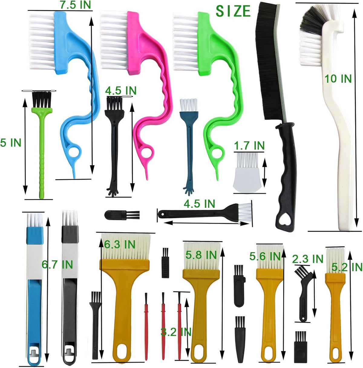26Pcs Small Cleaning Brush,Crevice Cleaning Brushes Small Spaces,Gap Cleaning Tool Set,Window