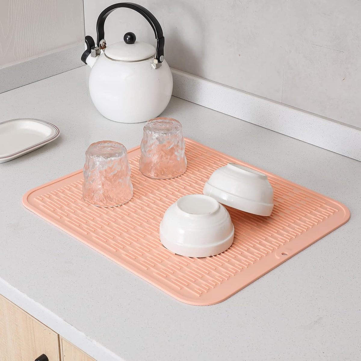 Silicone Dish Drying Mat for Multiple Usage,Easy clean,Eco-friendly,Heat-resistant Silicone Mat for