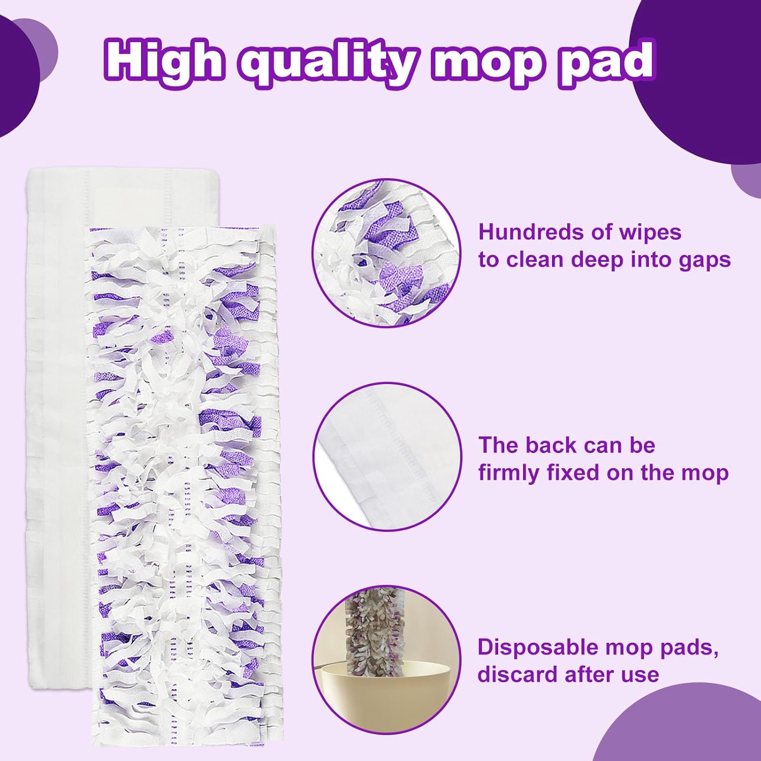 20 Count Disposable mop Pads Refills Compatible with Swiffer PowerMop Multi-Surface Mop and
