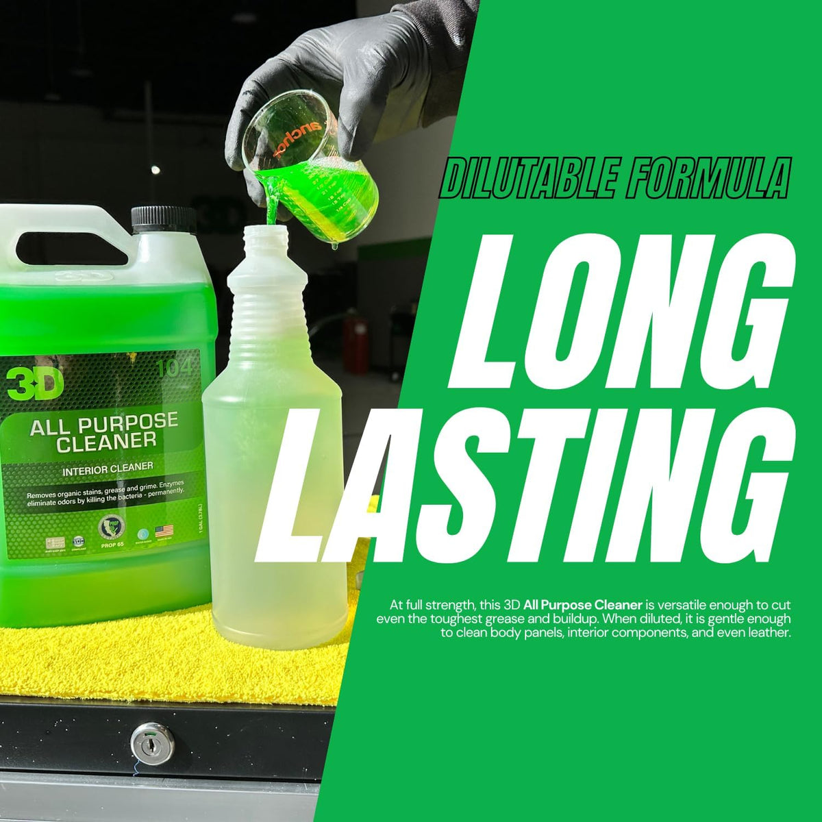 3D All Purpose Cleaner – High-Performance Interior & Exterior Car Cleaner for Vinyl, Leather