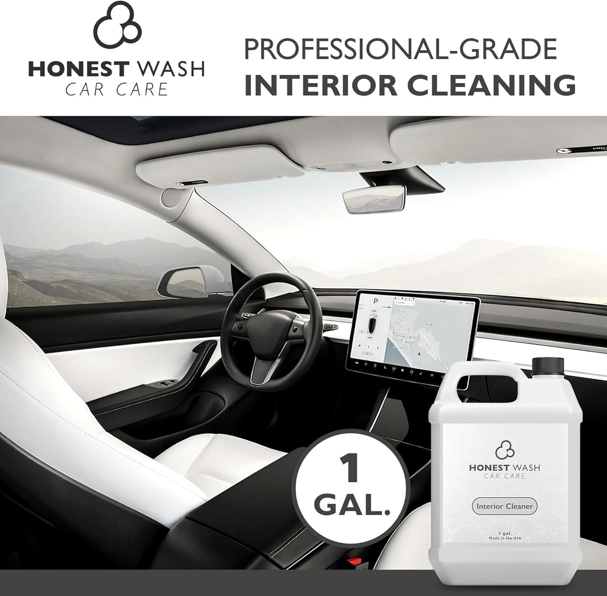 Interior Cleaner Cleans and Shines Rubber, Plastic, and Vinyl | All-Purpose Interior Cleaner for