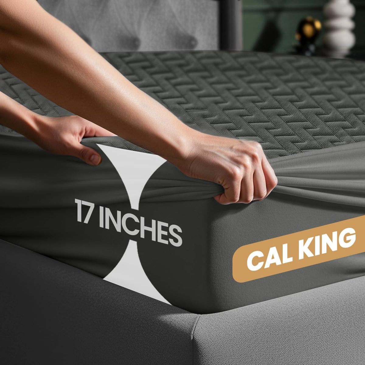 Utopia Bedding Waterproof Mattress Protector California King Size (Gray), Premium 3D Air Soft