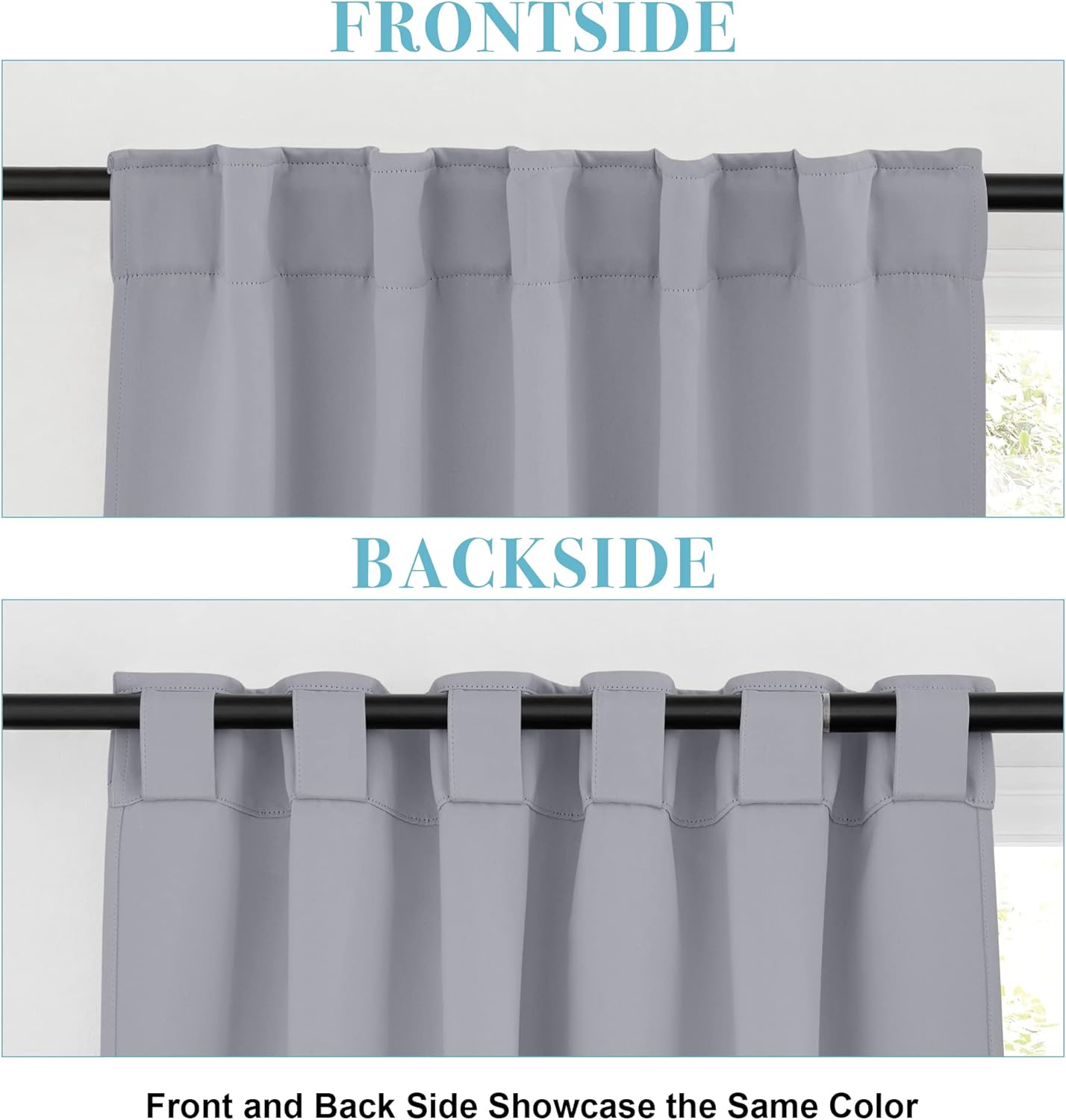 RYB HOME Bathroom Curtains Blackout - Thermal Insulating Privacy Small Window Curtains Short for