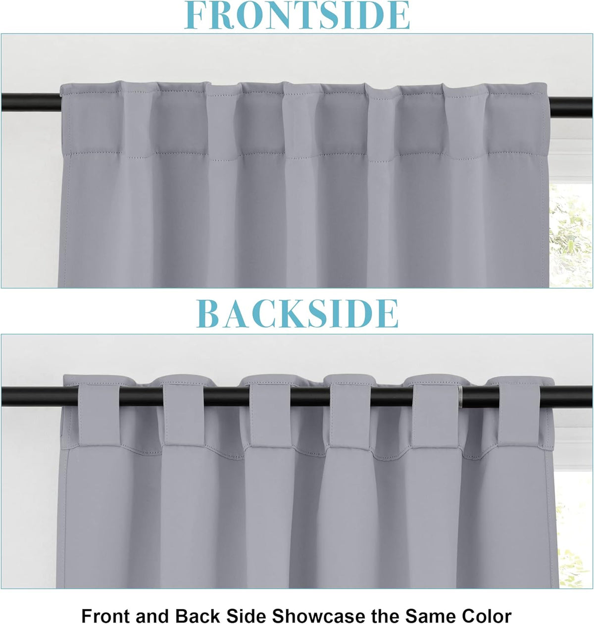 RYB HOME Small Window Curtains - Blackout Insualting Privacy Curtains for Kids Bedroom Kitchen