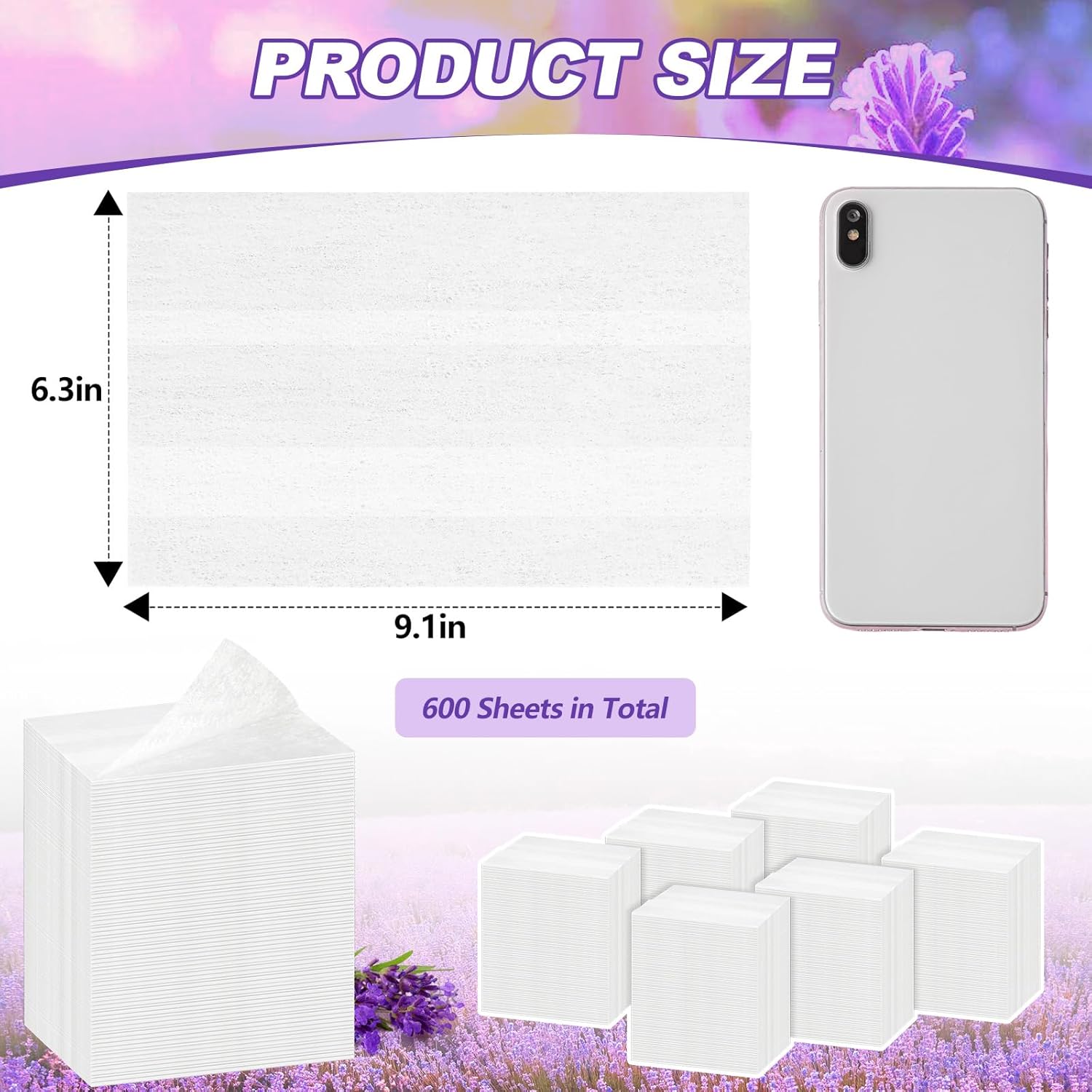 600 Count Dryer Sheets Fabric Softener Fresh Scent Dryer Sheets Bulk Naturally Softens and Removes