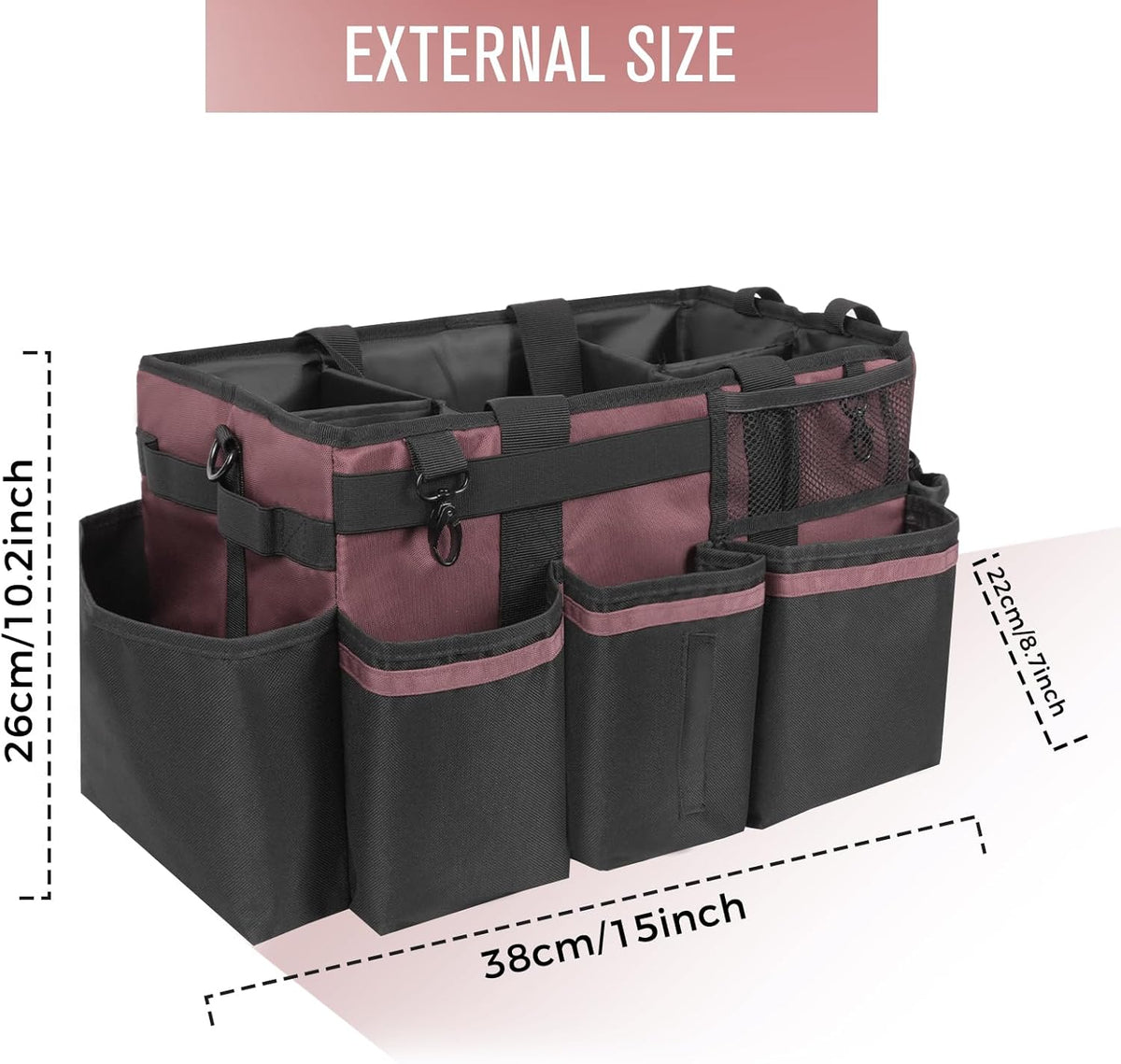 Wearable Cleaning Caddy, Cleaning Caddy Supplies Organizer with Handle & Shoulder Straps for