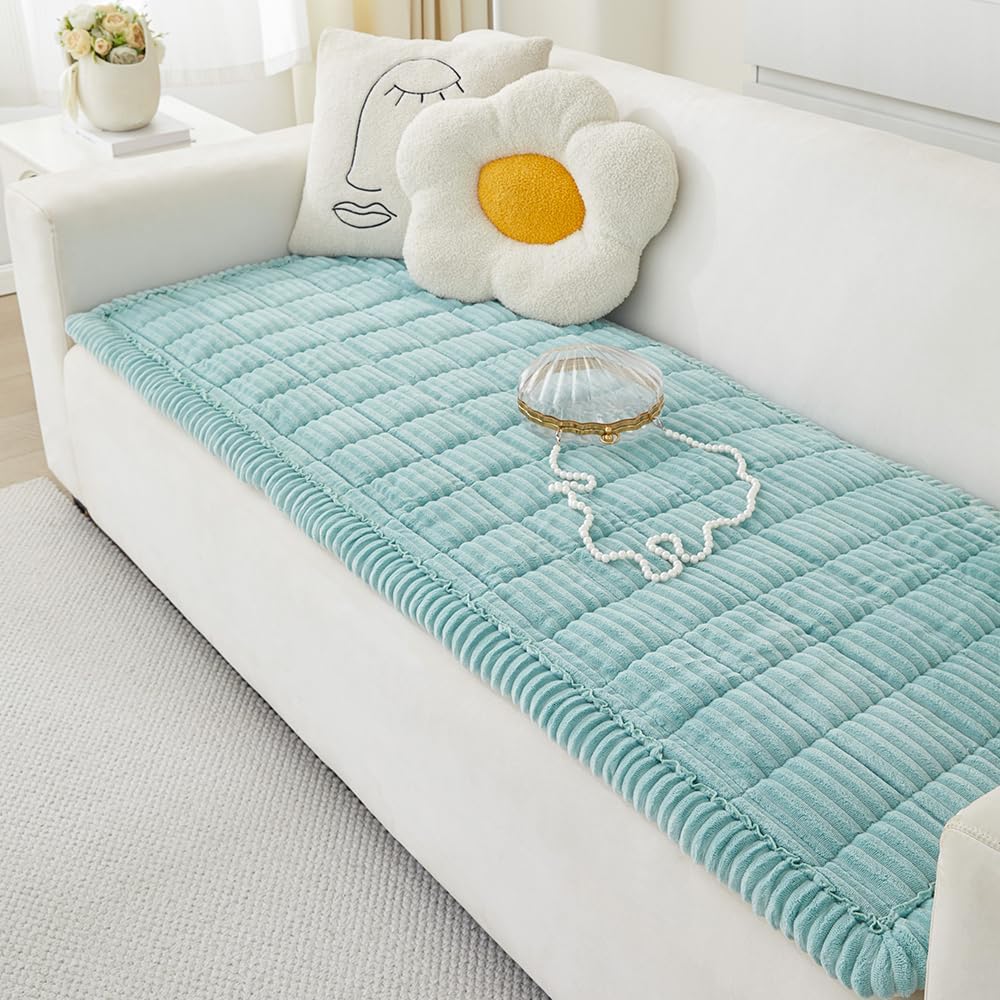 Couch Cover for Dogs Washable, Fuzzy Pet Couch Covers for 3 Cushion Sofa Pet Friendly, Non Slip