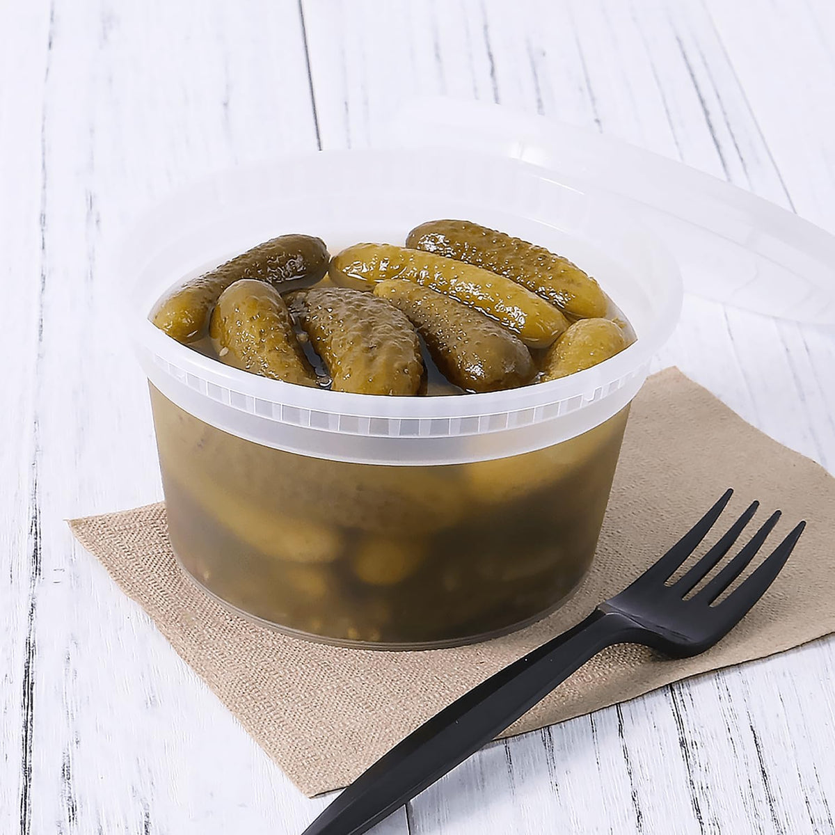 Karat [12oz - 240 ct] Clear PP Injection Molded Round Deli Containers with Lids (FP-IMDC12-PP)