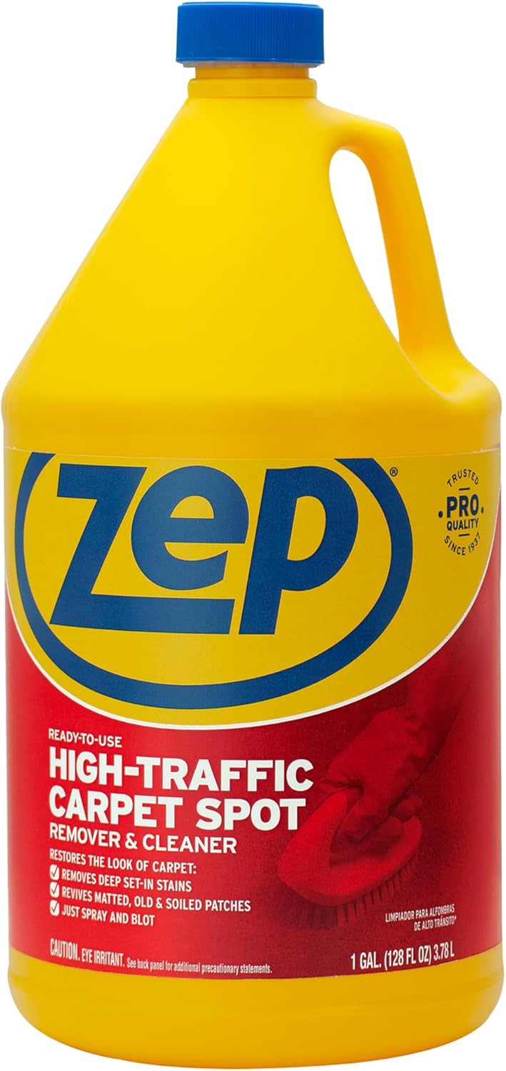 Zep High Traffic Carpet Cleaner - 1 Gallon (Case of 4) ZUHTC128 - Penetrating Formula Removes Deep