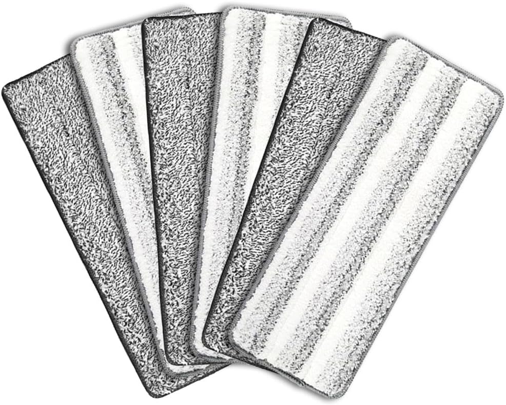 6 Pack Mop Replacement Pads for Joymoop - Microfiber Flat Mop Pads fit for JOYMOOP fit for Oshang
