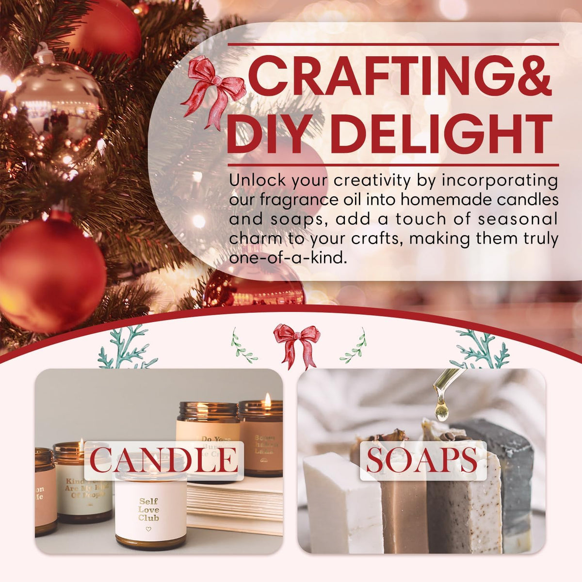 SALKING Christmas Spirit Fragrance Oil, 120ml (4 Fl Oz) Premium Essential Oils for Diffuser, Candle