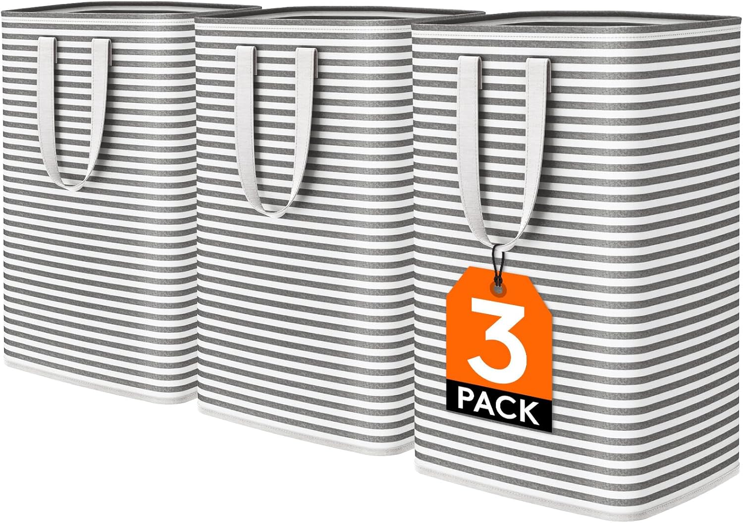 Lifewit 3 Pack Laundry Hamper Large Collapsible Laundry Baskets, Freestanding Waterproof Clothes