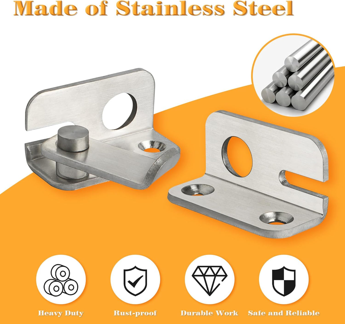 Alise Flip Latch Gate Latch,Shed Door Latch Barn Door Lock Shed Lock Shed Latch,Stainless Steel