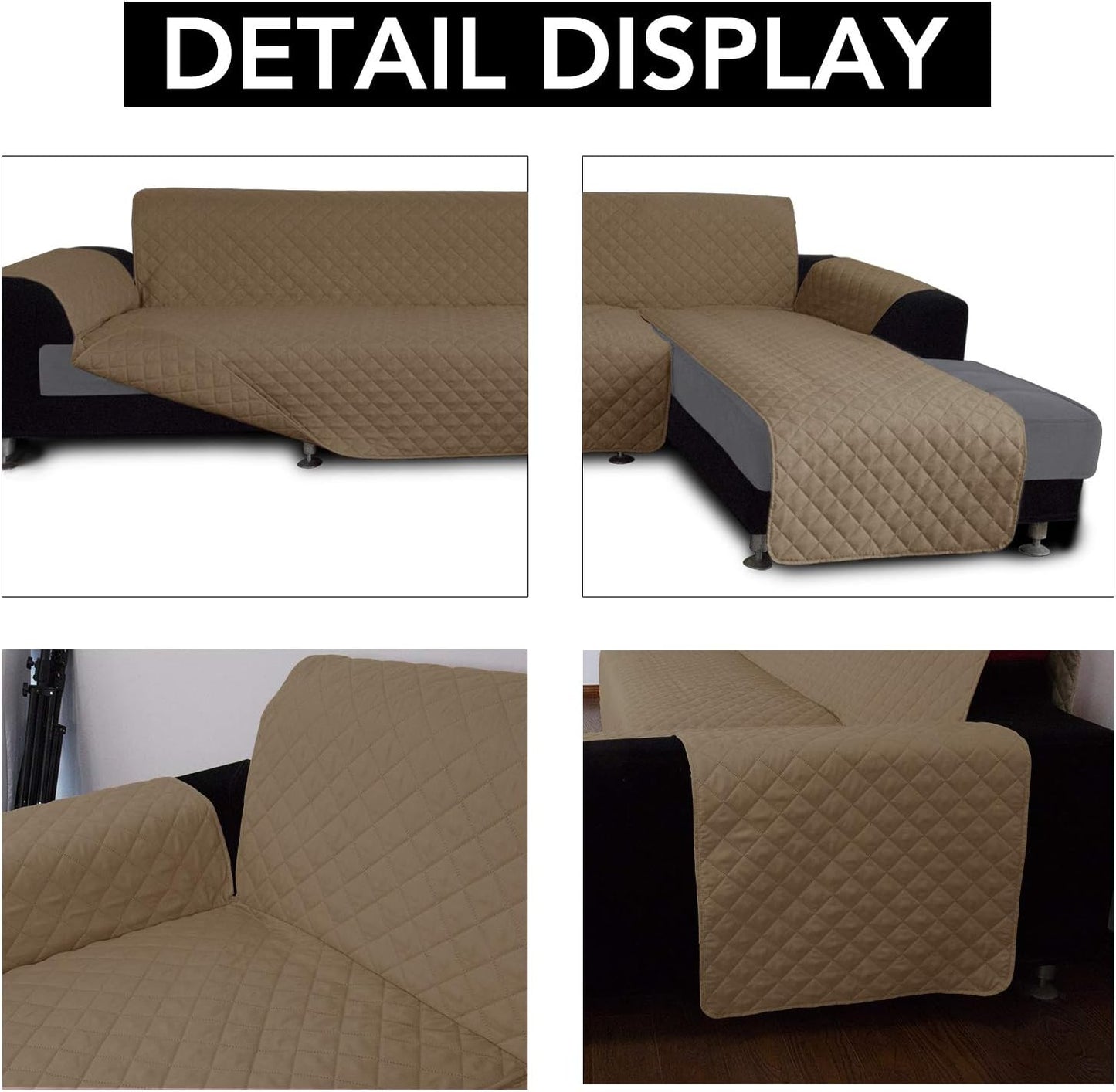 Easy-Going Sofa Slipcover L Shape Sofa Cover Sectional Couch Cover Chaise Lounge Slip Cover