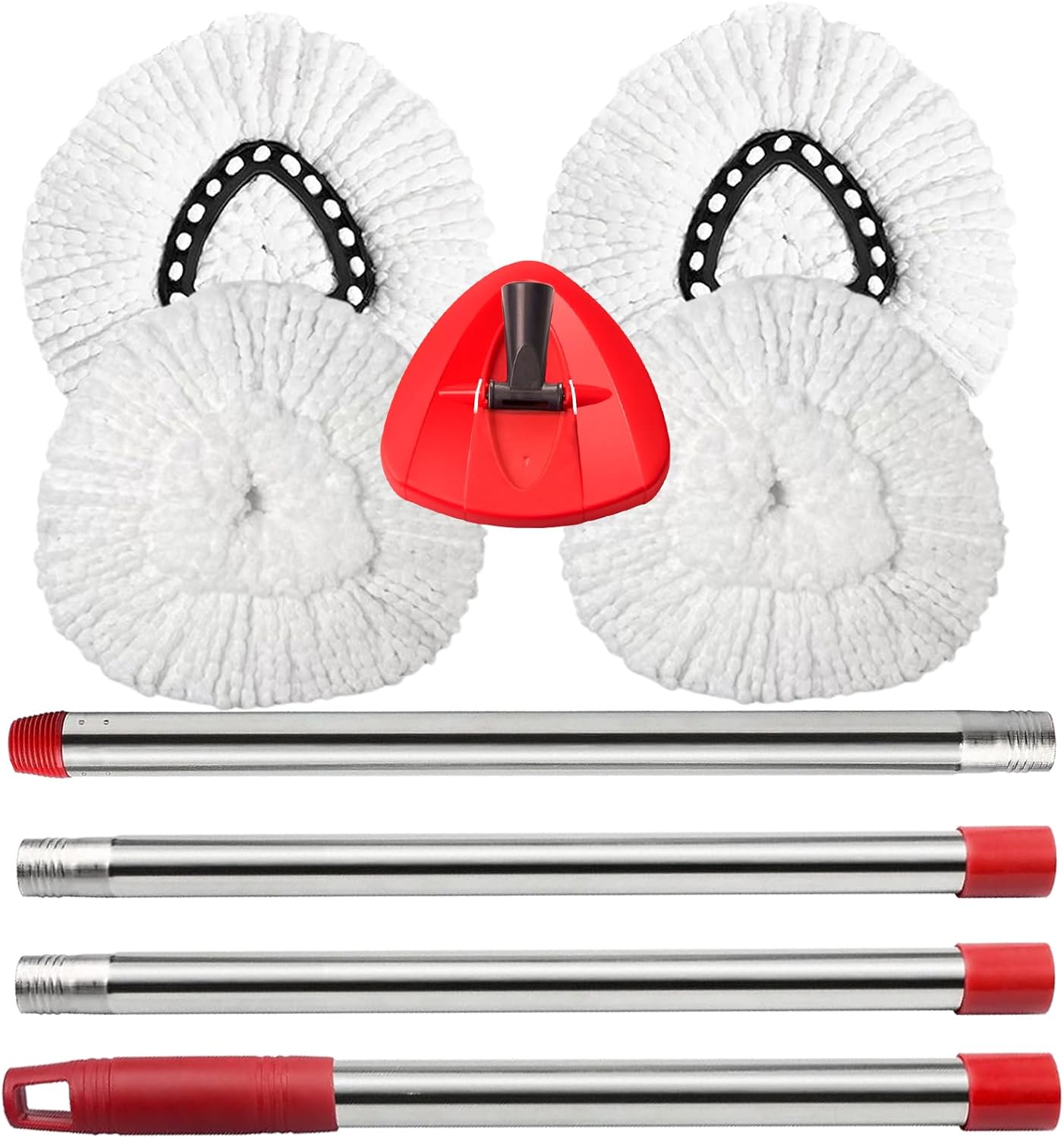 Spin Mop Replacement Head Mop Replace Head Compatible with O Cedar EasyWring Spin Mop - 4 O-Ceda