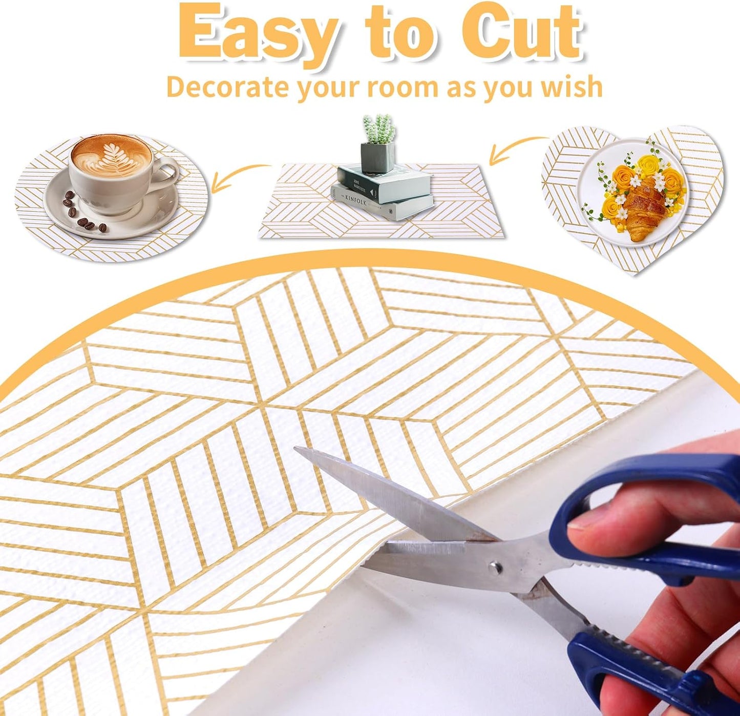 Shelf Liners for Kitchen Cabinets Non Adhesive Shelf Liner Paper Non-Slip Thickened Drawer Liner