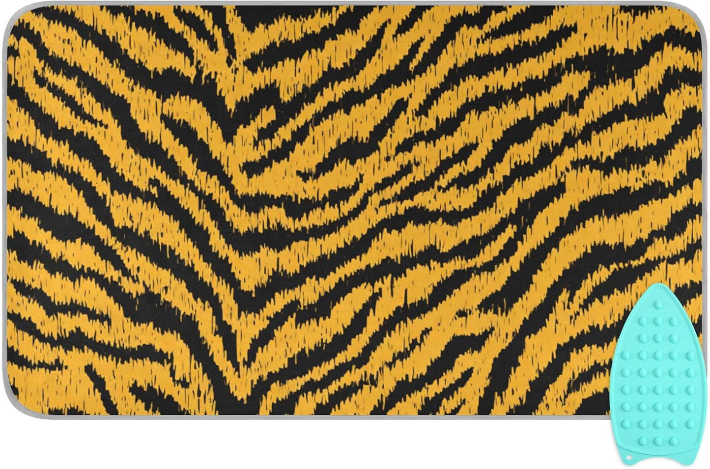 Classical Tiger Skin Print Ironing Mat for Table top Portable Ironing Pad Blanket for Washer Dryer