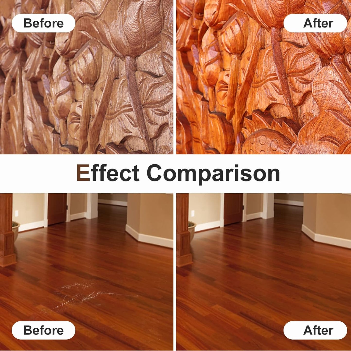 Furniture Markers Touch Up Kit - New Upgrade 18 Colors Wood Scratch Repair Kit with Beeswax
