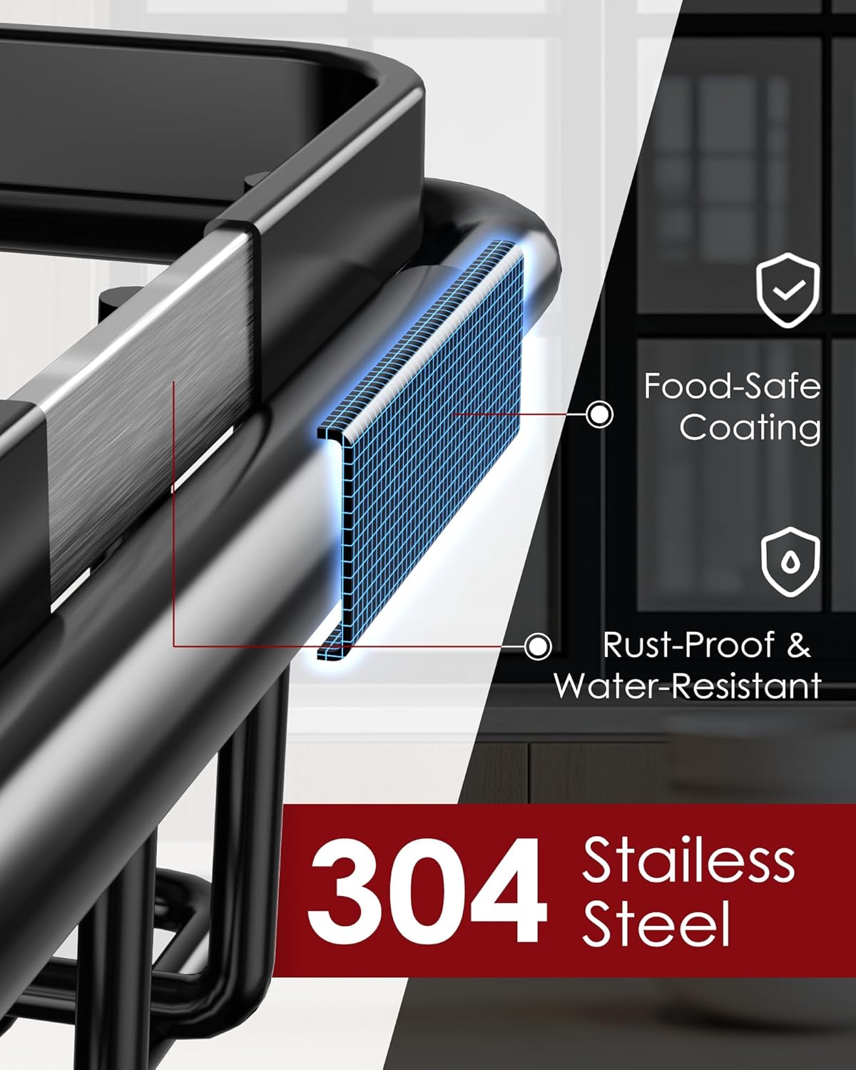 Dish Drying Rack in Sink - Expandable Stainless Steel Dish Rack Over The Sink, Kitchen Sink Drain