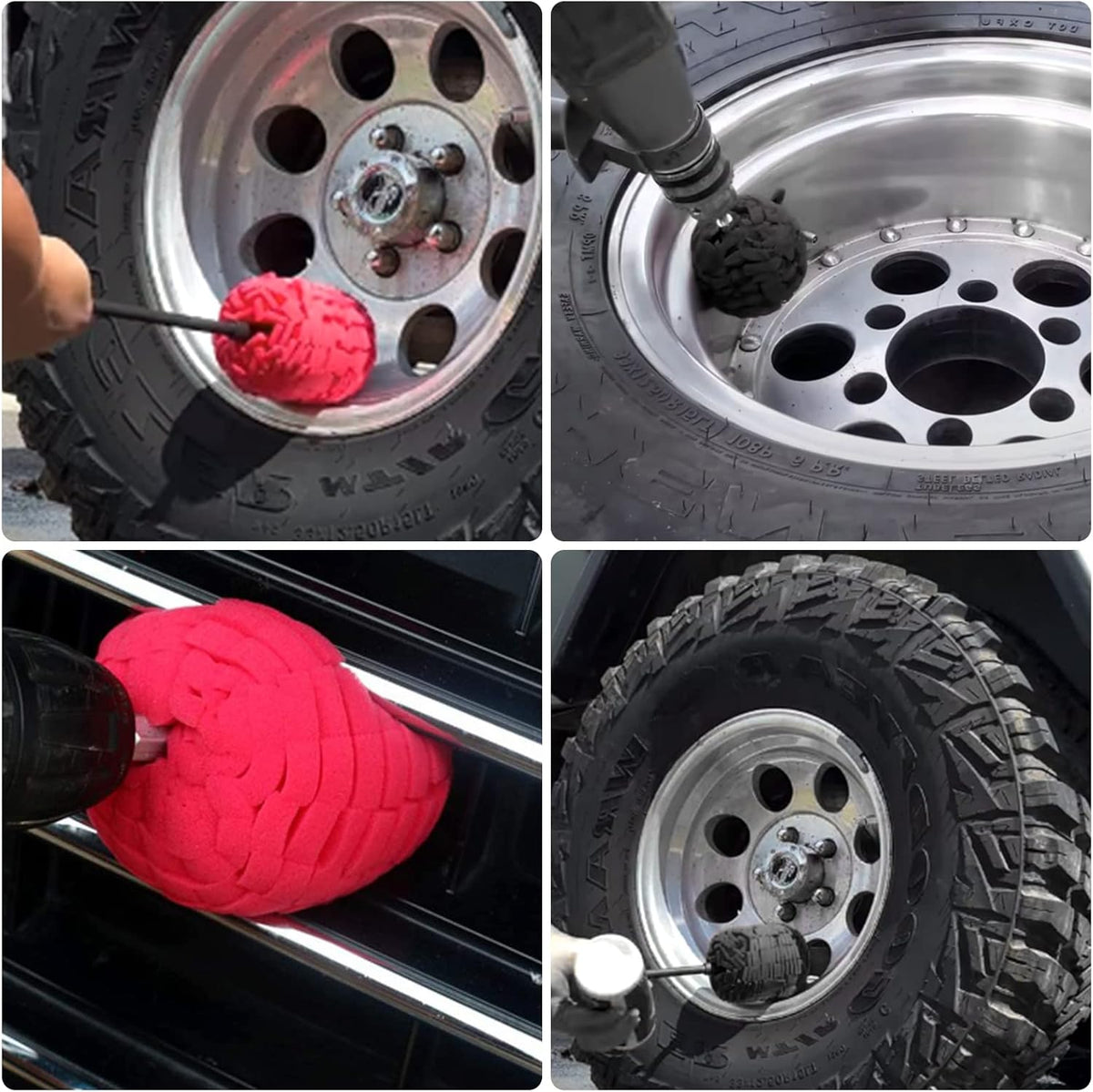 Polishing Pad Buffing Wheel Kit 12 Pack, Polishing Ball for Drill,for Car Care Metal Aluminum