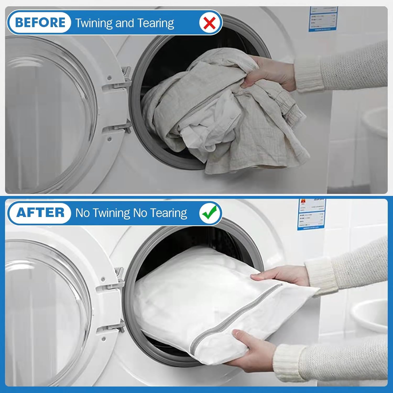 5Pcs Laundry Bags Mesh Wash Bags, Delicate Laundry Bags for Clothes, Hosiery, Underwear, Bed linen