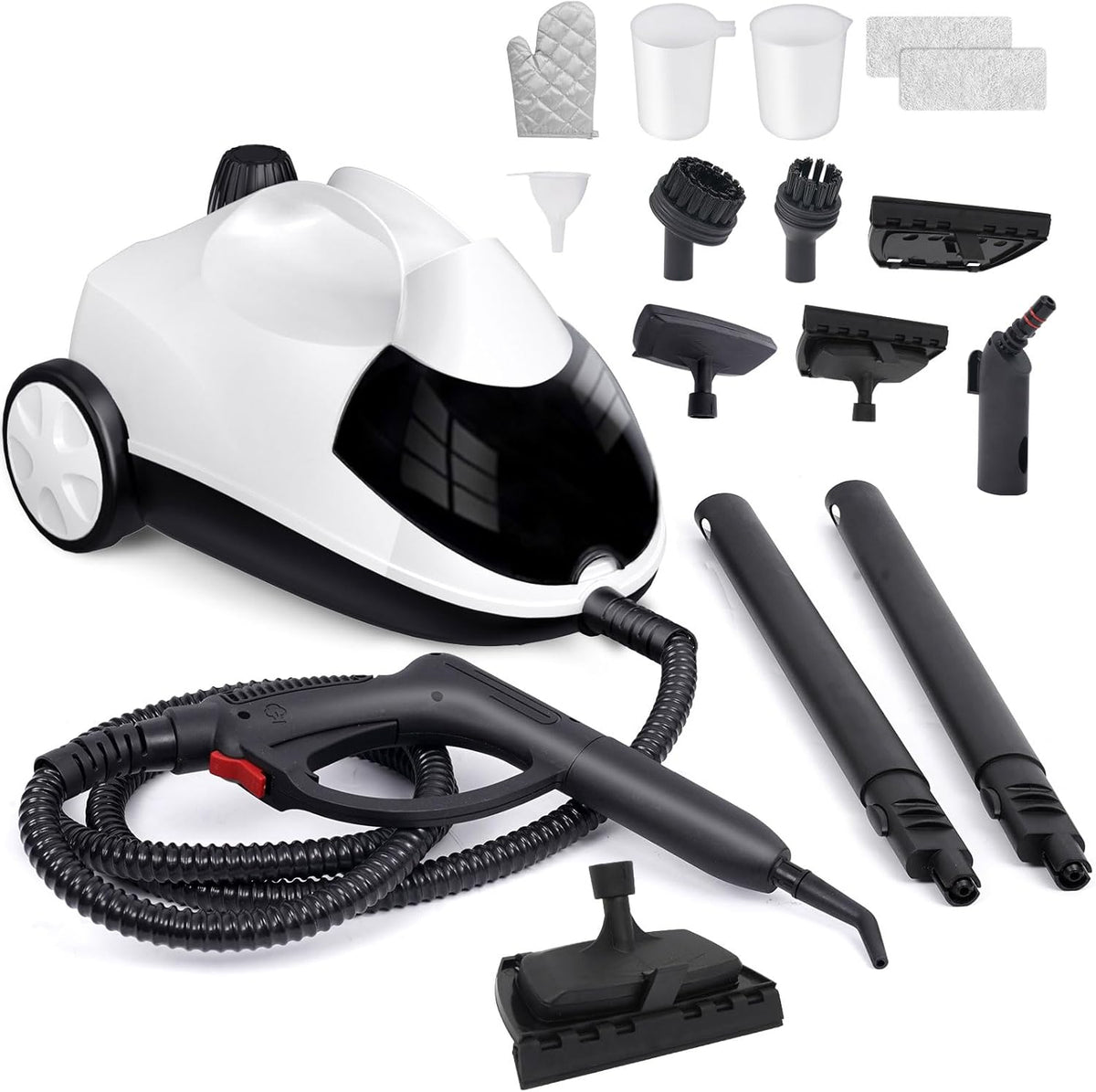 Steam Cleaner 1.5L Steamer for Cleaning Fast Heating 6-in-1 Multi-Surface with 8 Accessories UL499