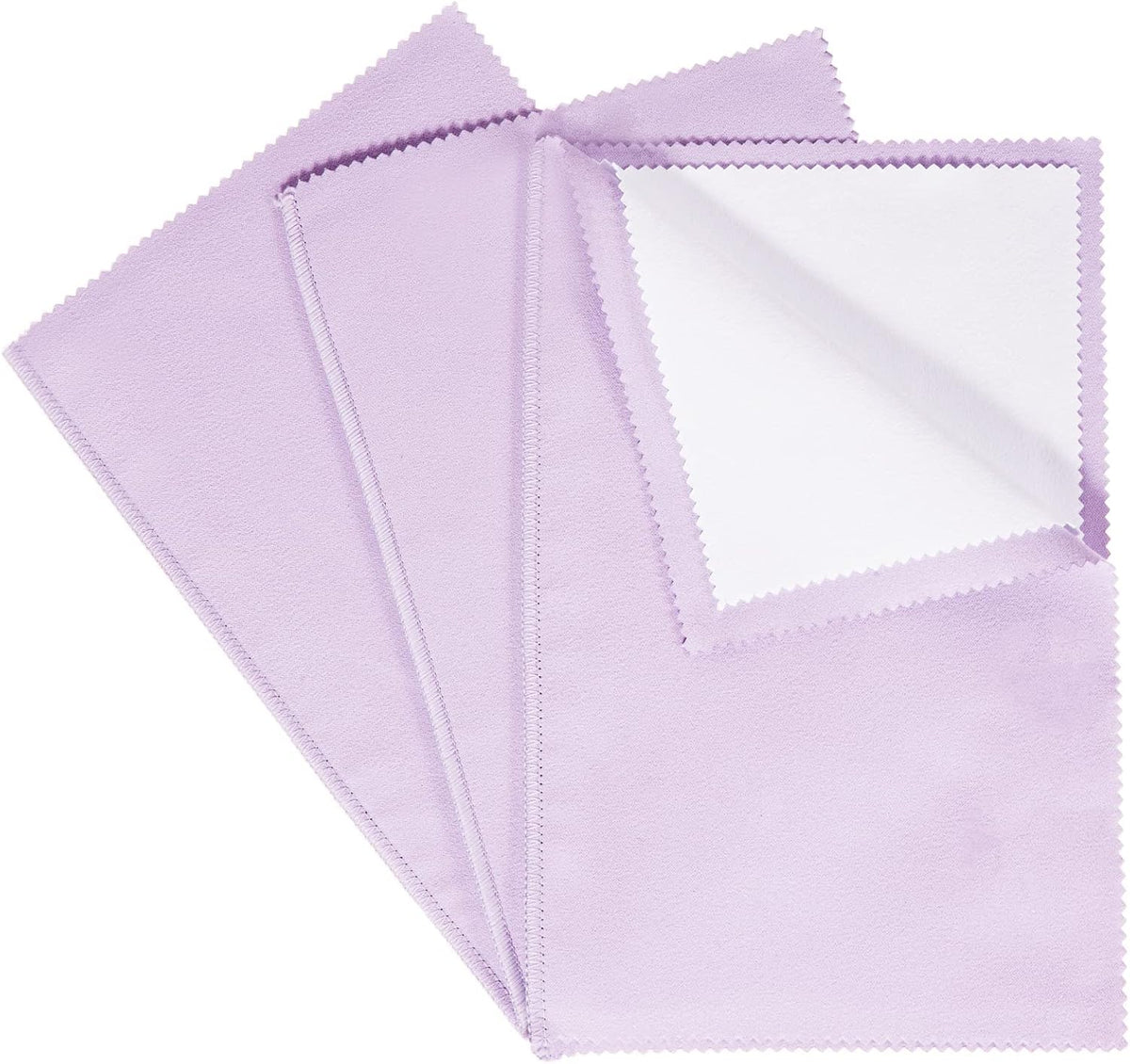 CATIFLIN 3PCS Purple Silver Polishing Cloths, 10"x12" Jewelry Cleaning Cloths for Gold, Silver