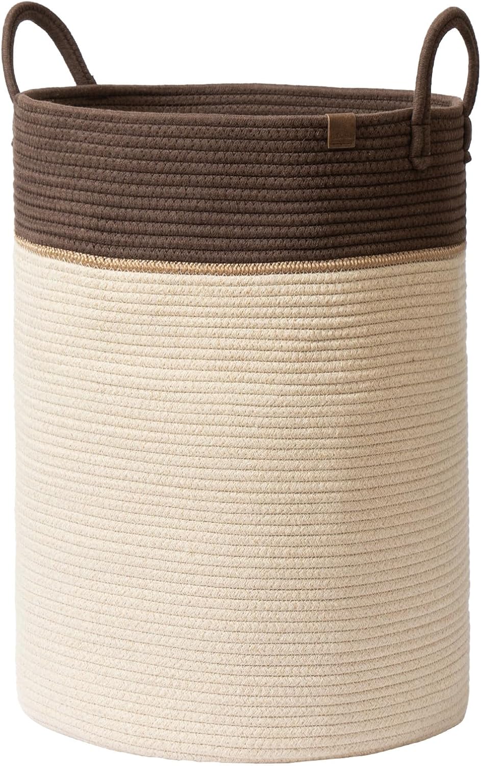 LA JOLIE MUSE Woven Basket Rope Storage Baskets - Tall Cotton Laundry Basket, Blanket, Kids Toy