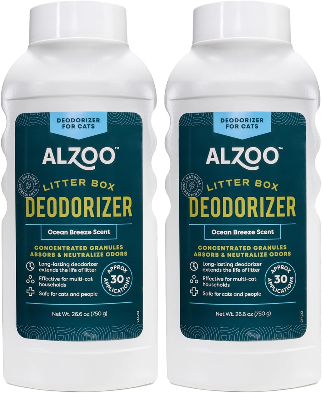 ALZOO Cat Litter Deodorizer, Concentrated Granules Absorb & Help Neutralize Odors, Mineral-Based