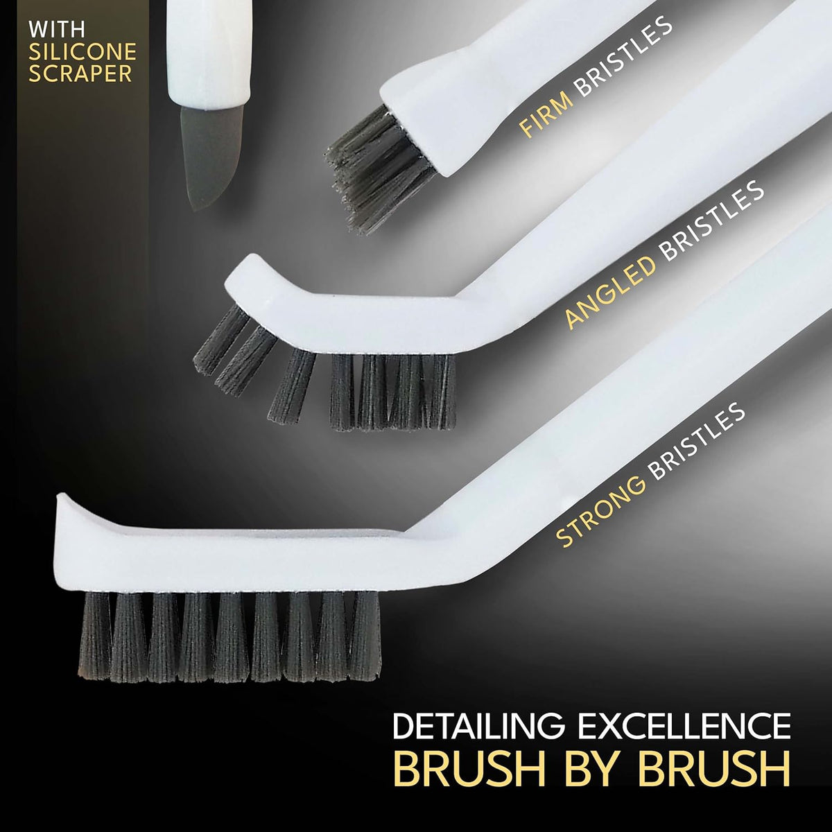 Grout Cleaning Brushes Set (3 Pcs) Deep Cleaner Multi-Purpose Stiff Bristle Brush, Cleaning
