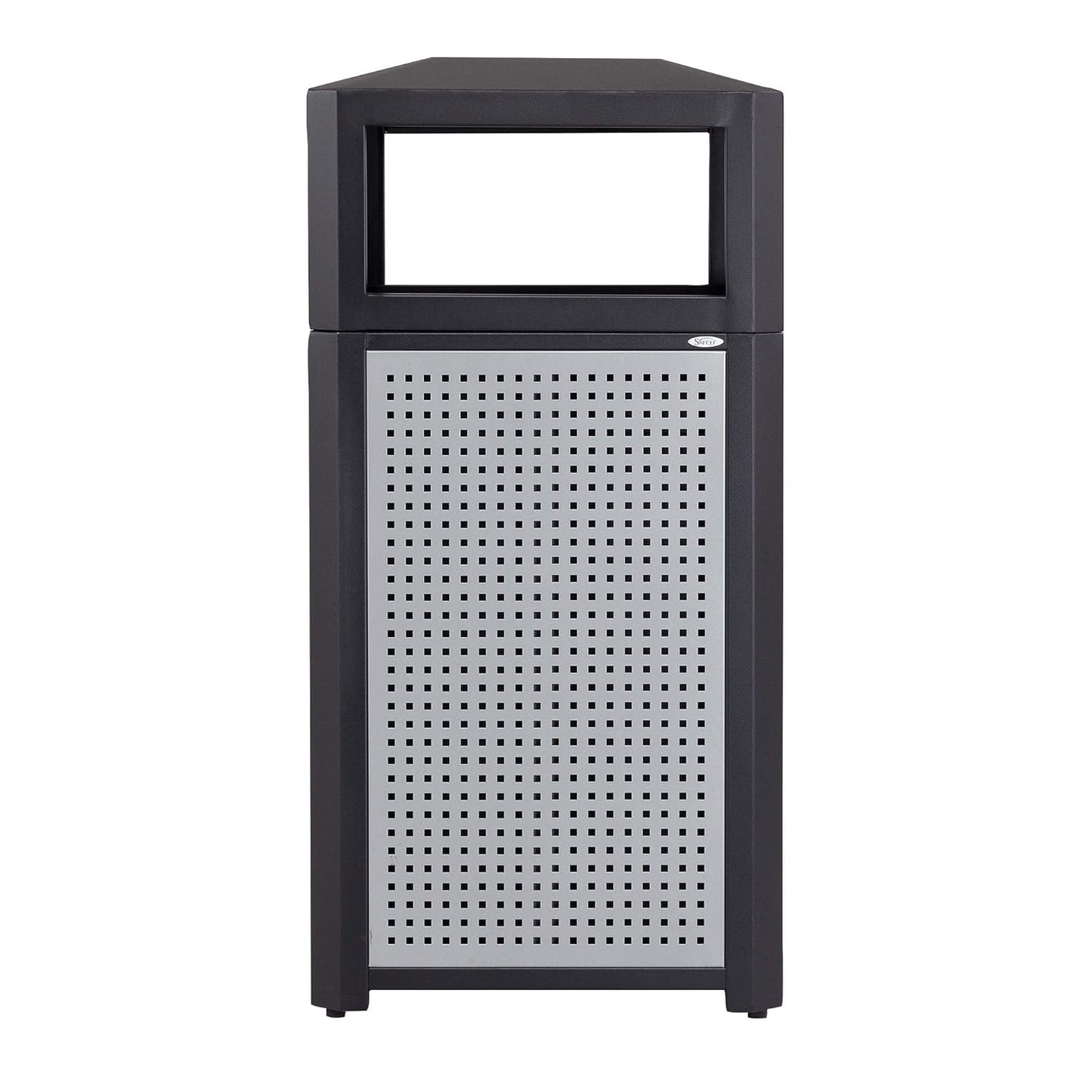 Safco Evos Steel Trash Can, 38 Gallons, Indoor and Outdoor Use, Commercial Garbage Can with Plastic