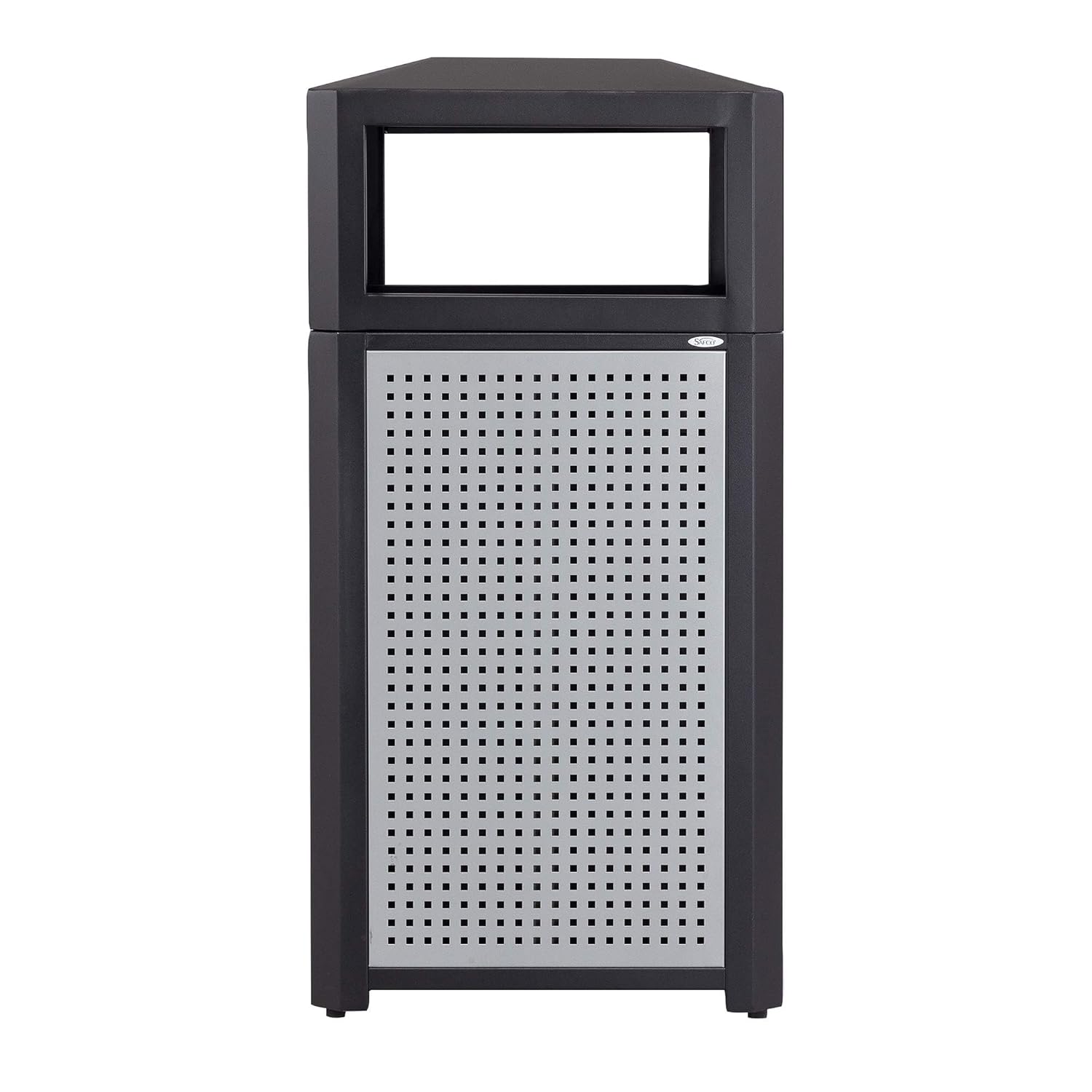 Safco Evos Steel Trash Can, 38 Gallons, Indoor and Outdoor Use, Commercial Garbage Can with Plastic