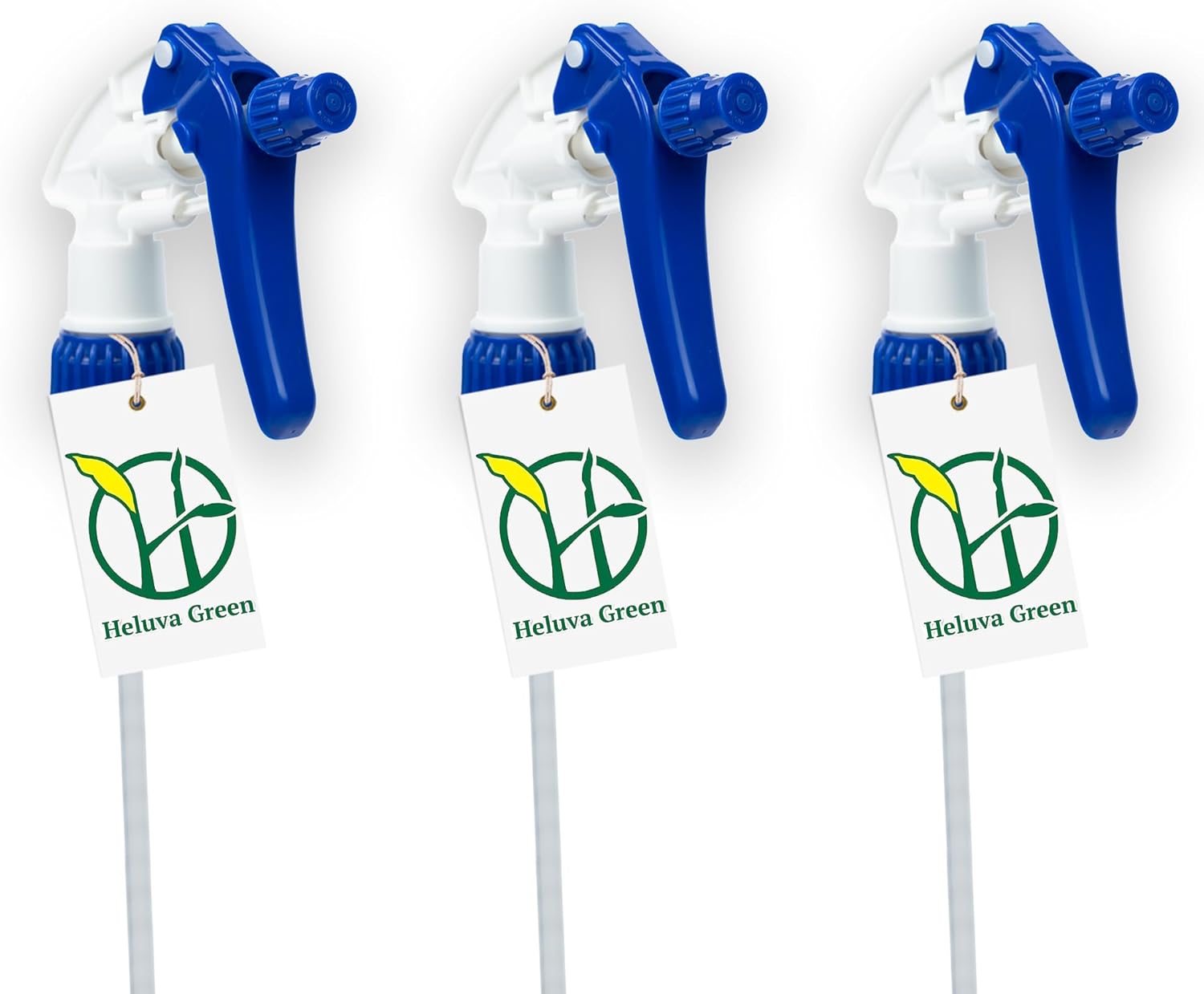 Heluva Green Spray Bottle Nozzle Replacement, Bottle Tops Only - Sprayer Nozzle Triggers for Heavy