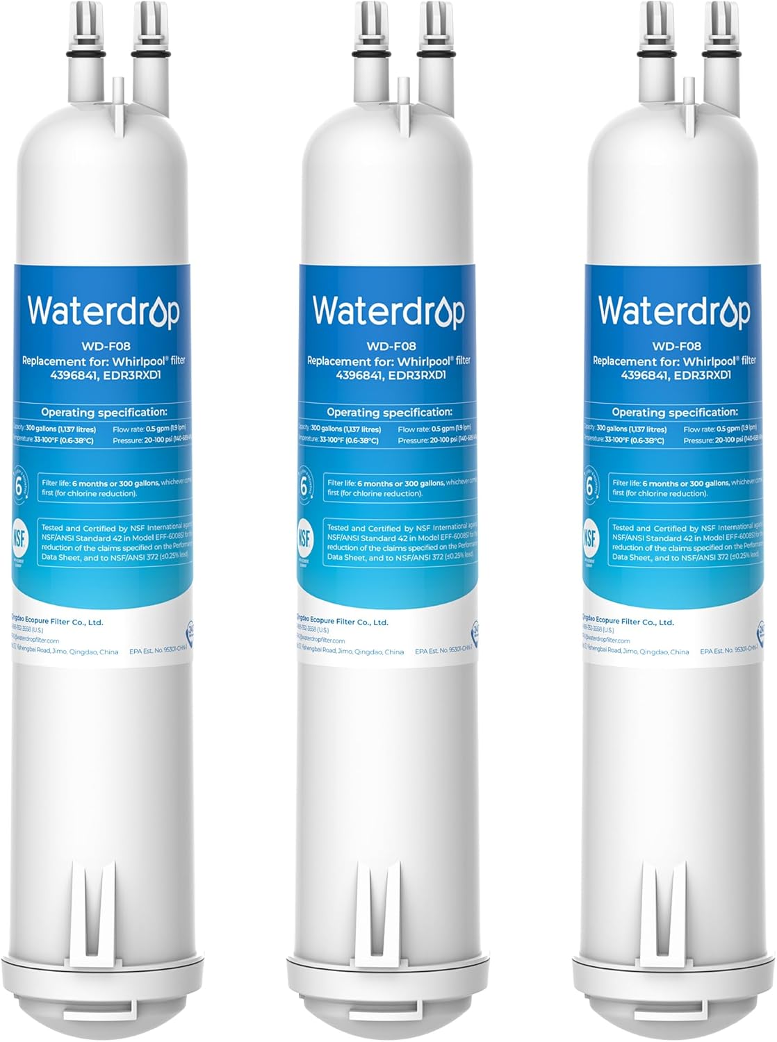 Waterdrop EDR3RXD1 Replacement for Everydrop® Filter 3, 4396841, 4396710, Kenmore® 46-9083