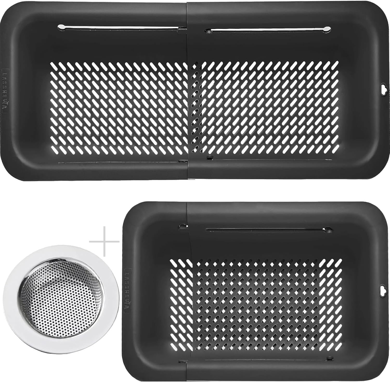 LASSHSWA Collapsible Colander and Strainer for Kitchen, Over the Sink Strainer Basket for Kitchen