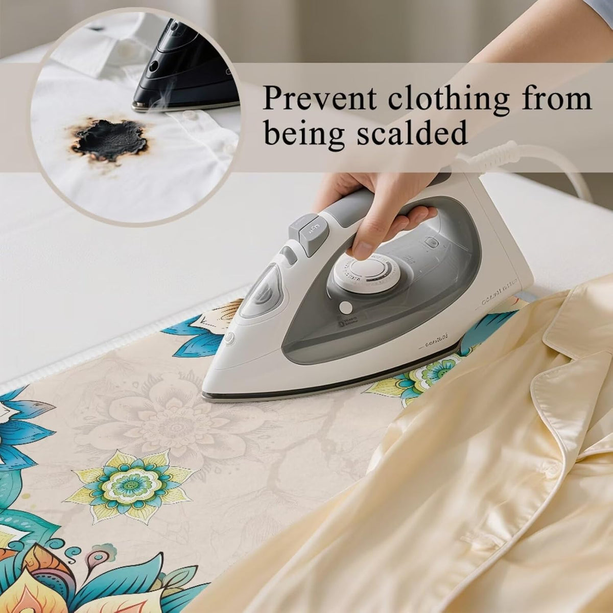 Bohemian Folding Ironing Mat Heat and Steam Resistant Dragonfly Ironing Pad 32 x 16 Inch Foldable